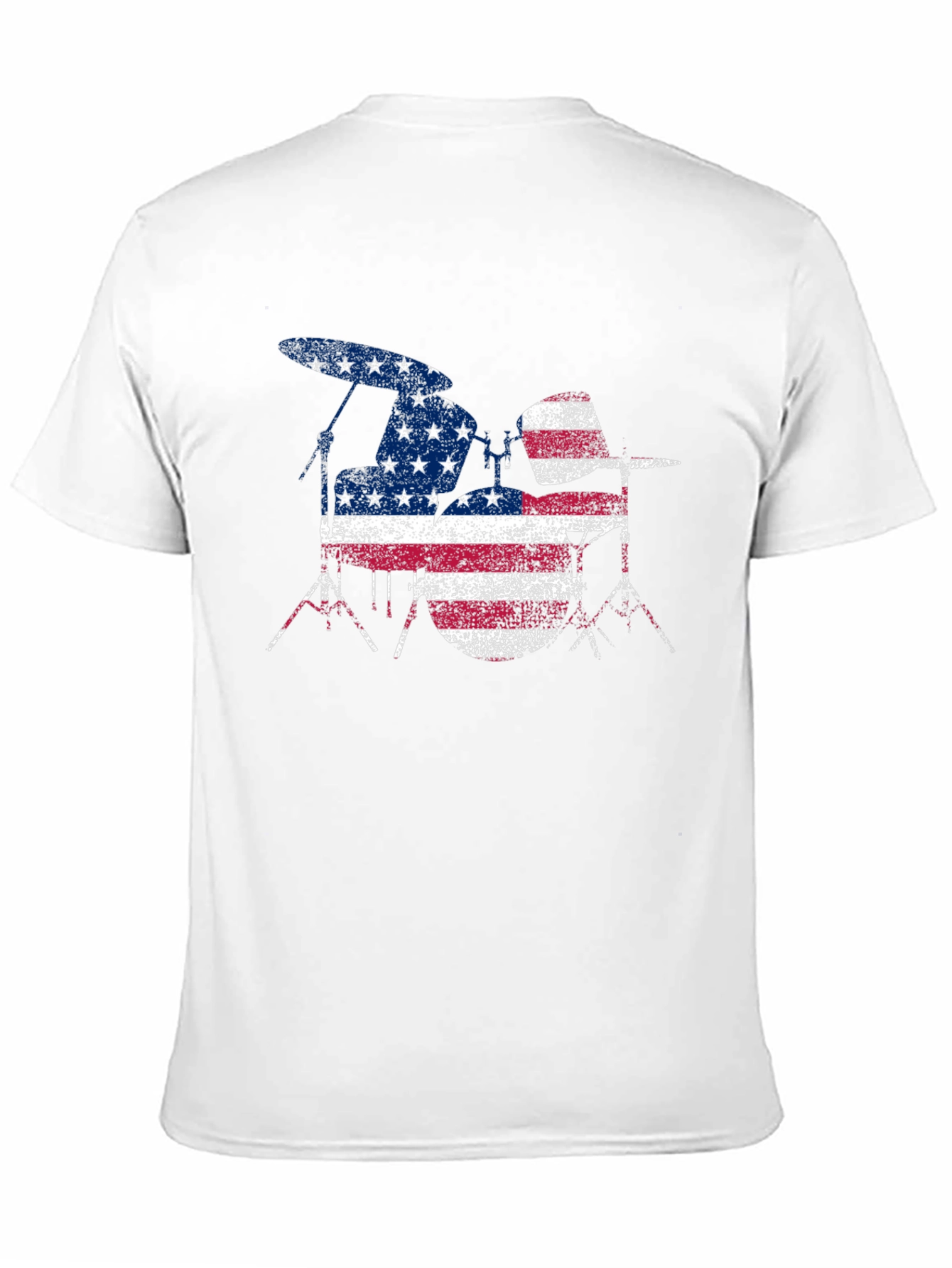American Flag Drum Set Mens T-Shirt