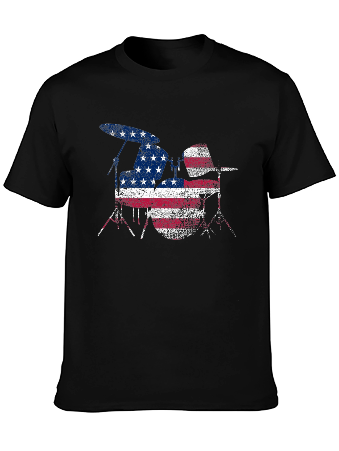 American Flag Drum Set Mens T-Shirt