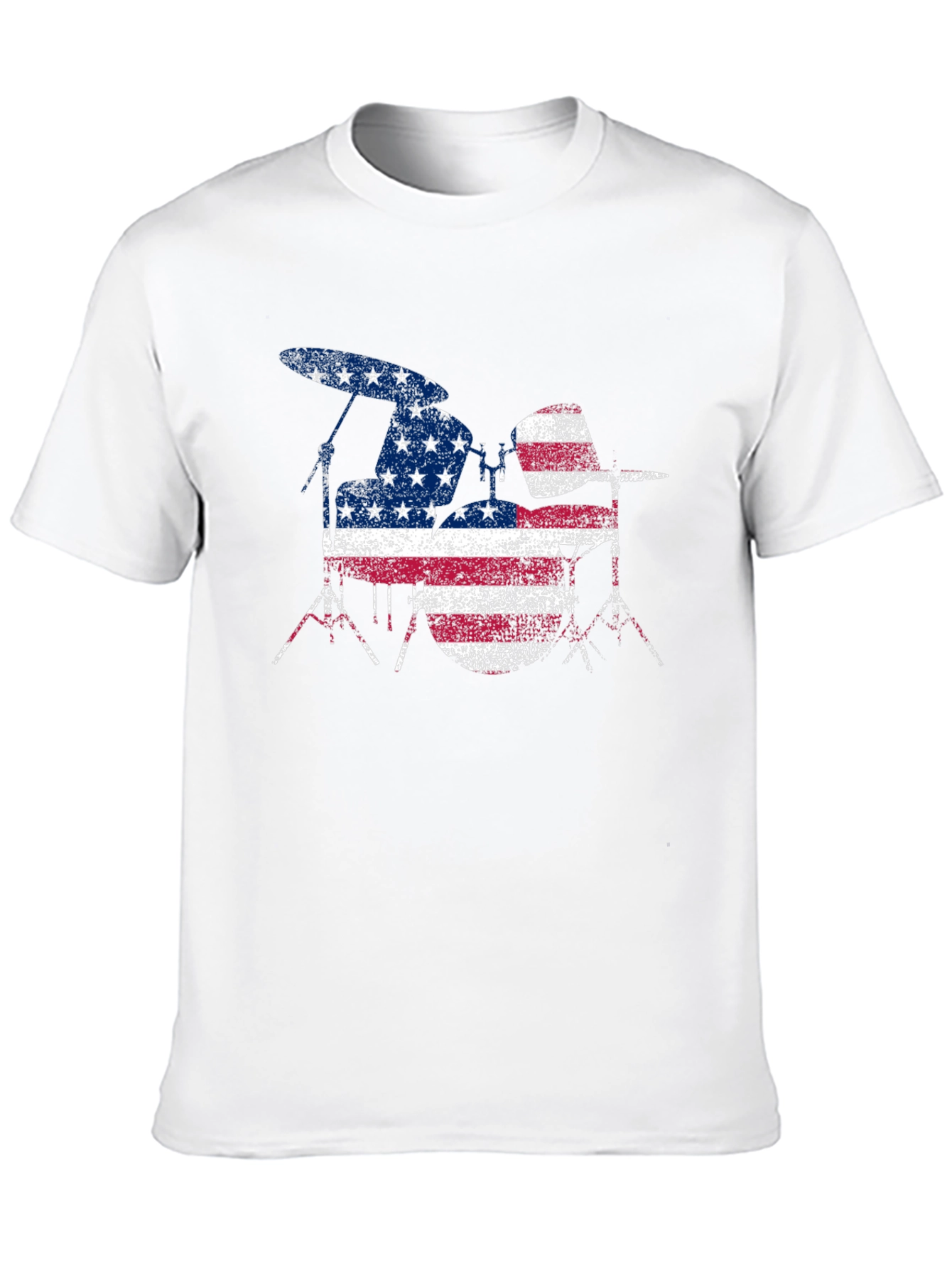 American Flag Drum Set Mens T-Shirt