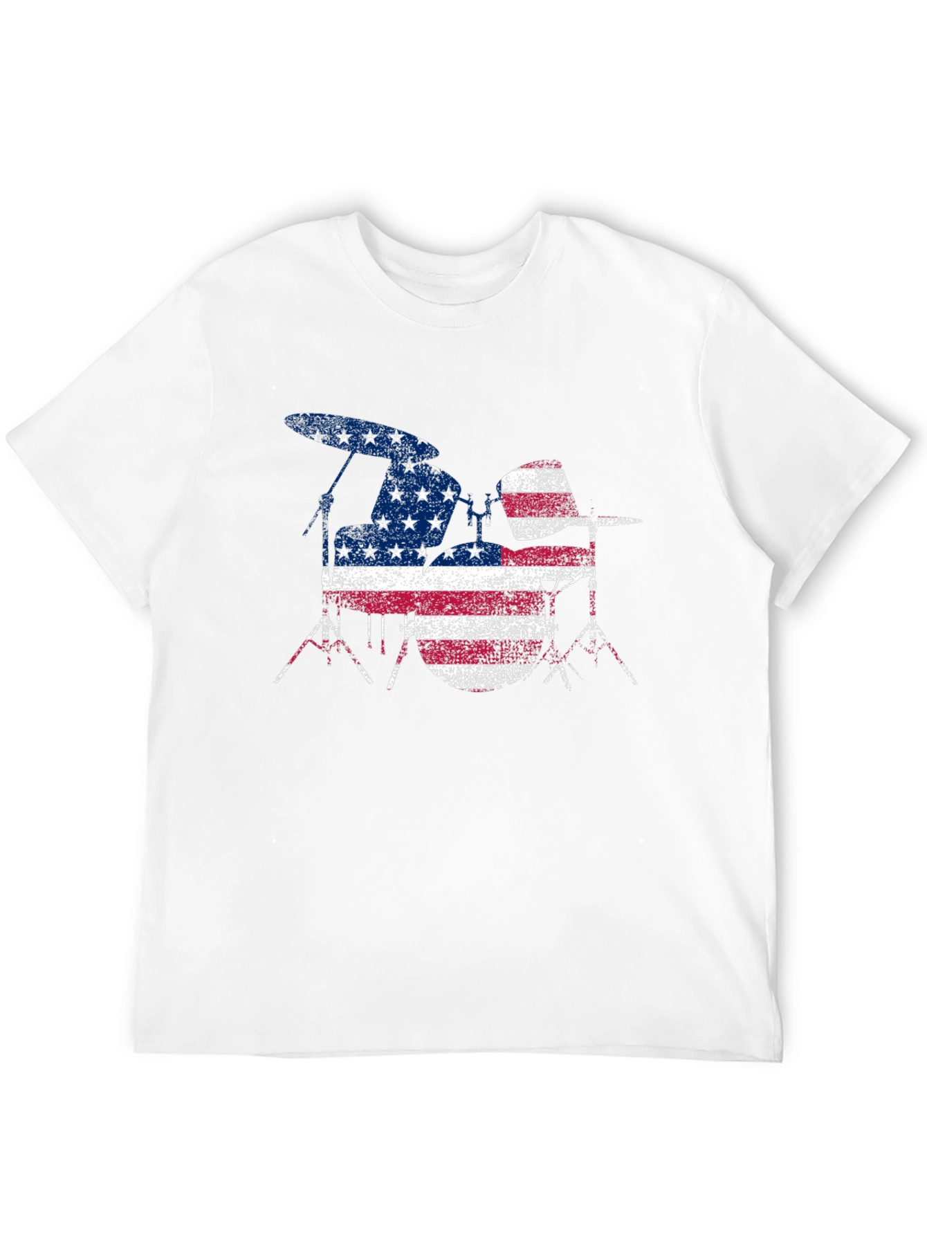 American Flag Drum Set Mens T-Shirt