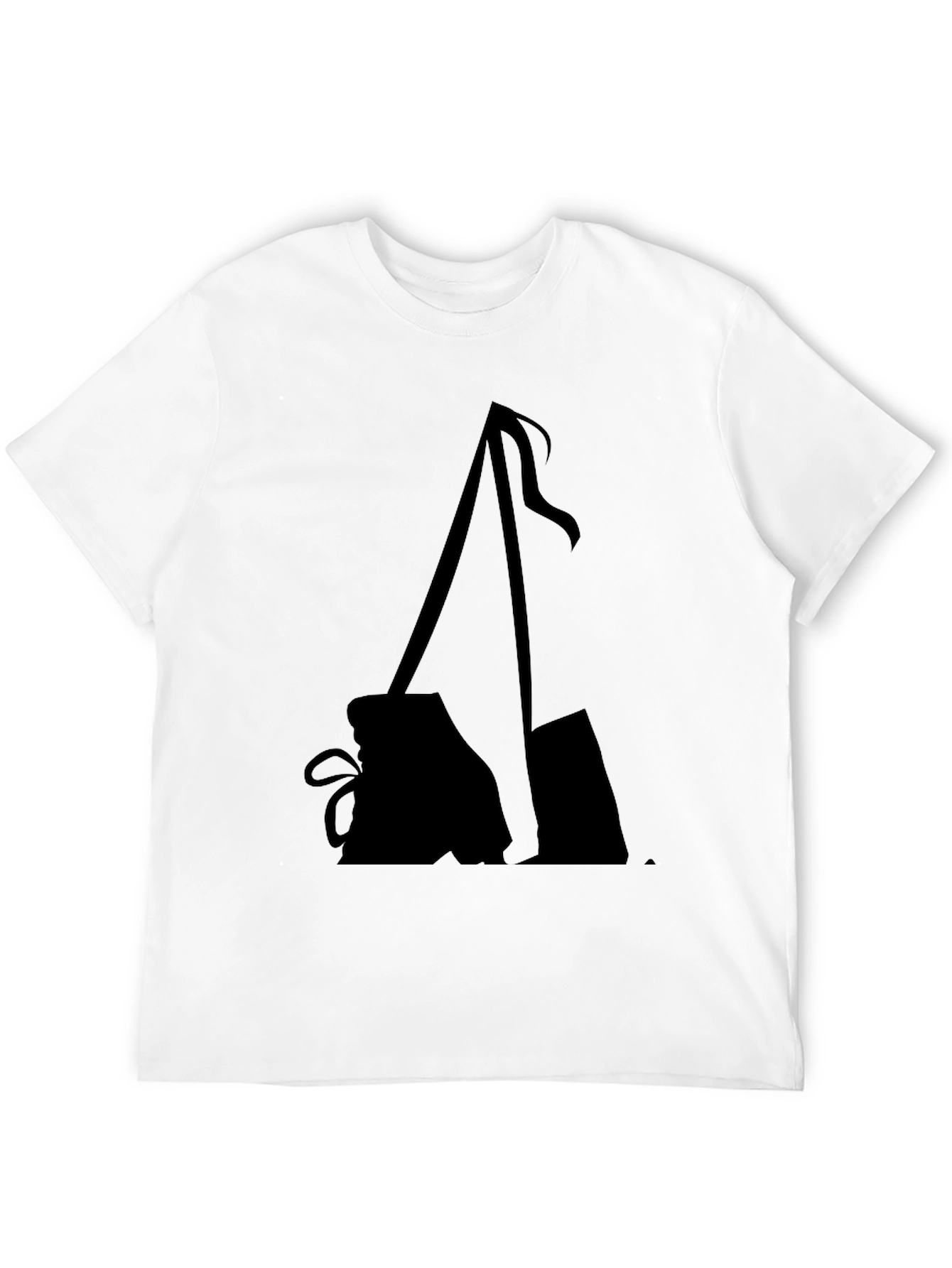 Minimalist Black T-Shirt with Abstract Graphic