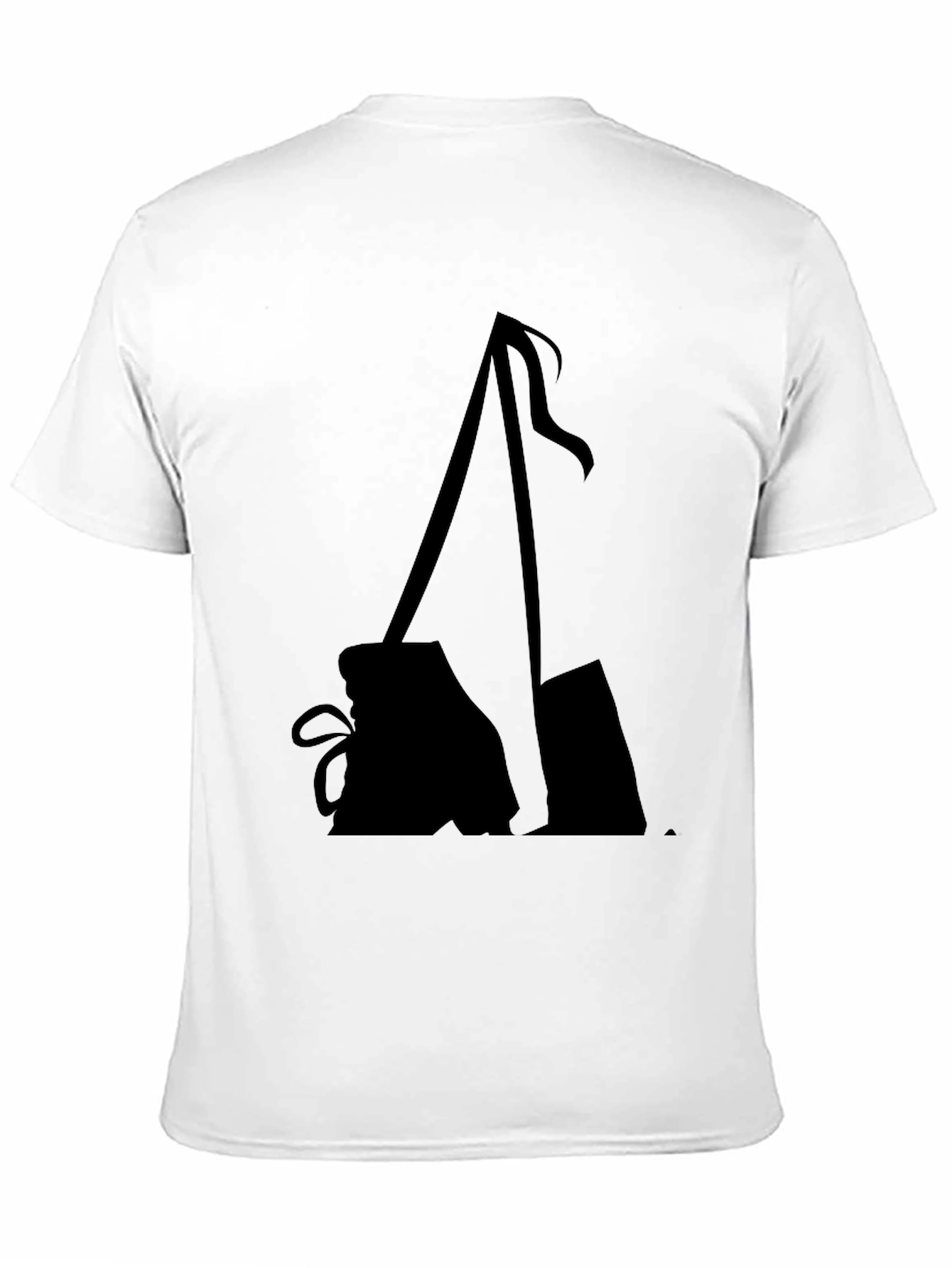 Minimalist Black T-Shirt with Abstract Graphic