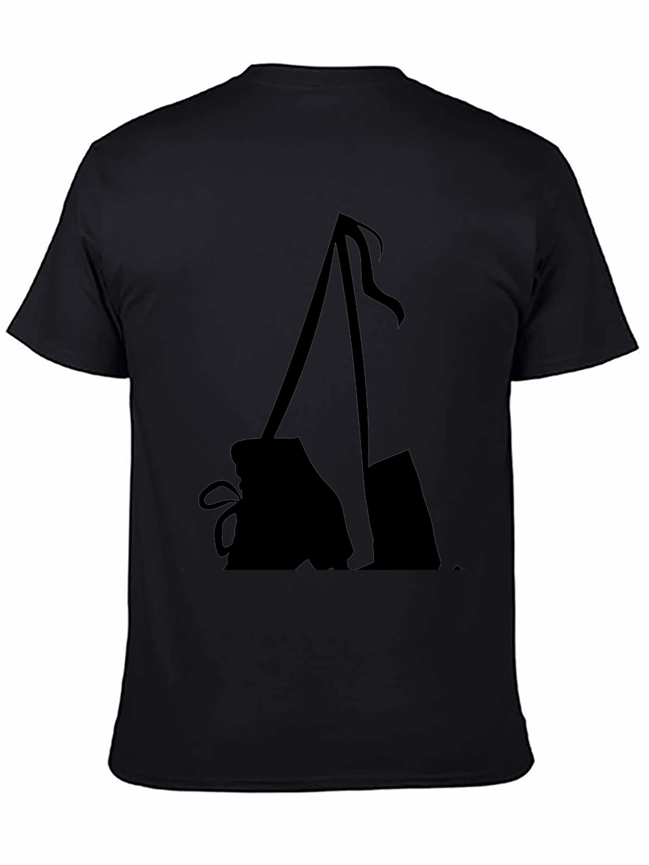 Minimalist Black T-Shirt with Abstract Graphic