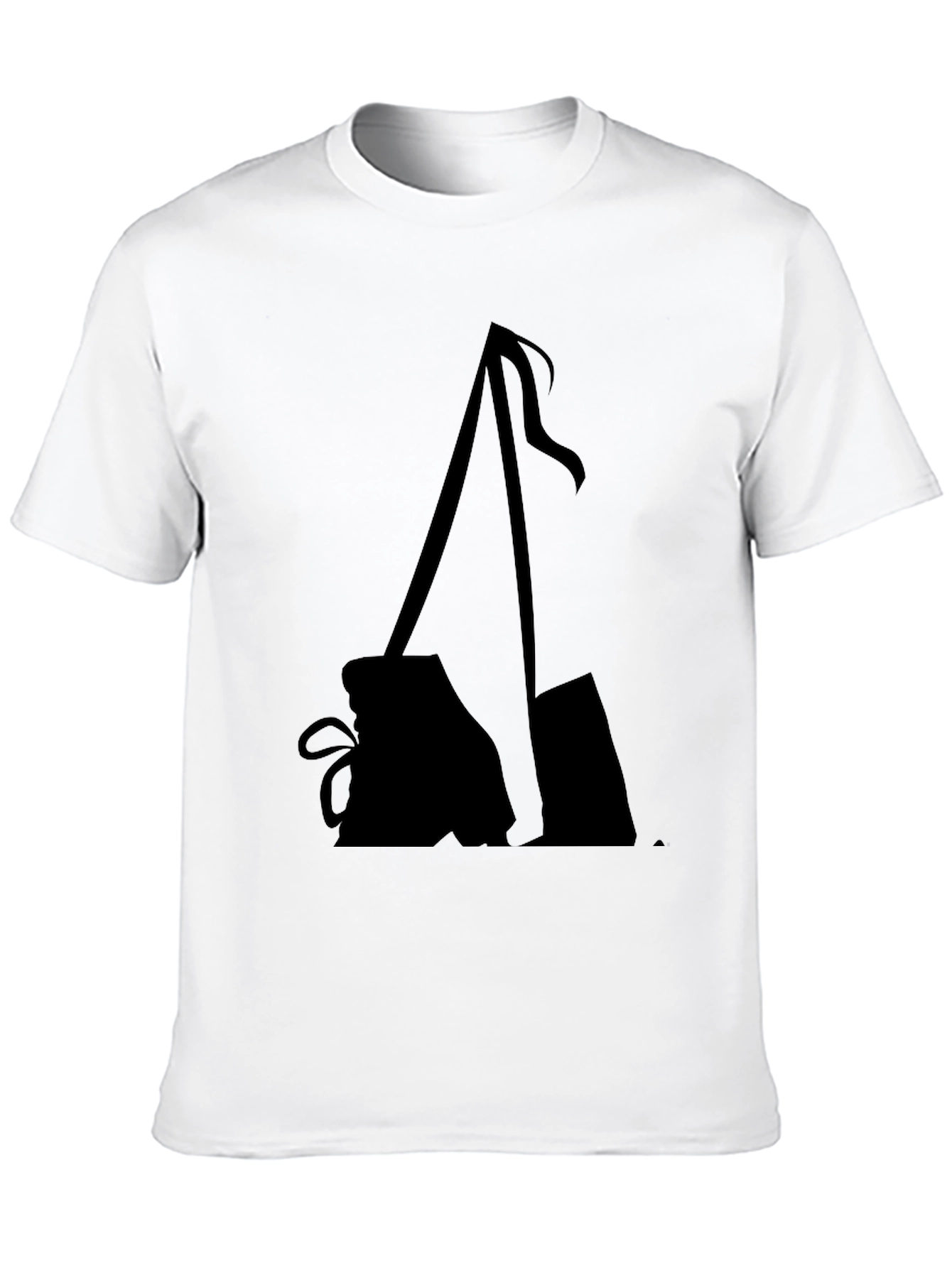 Minimalist Black T-Shirt with Abstract Graphic
