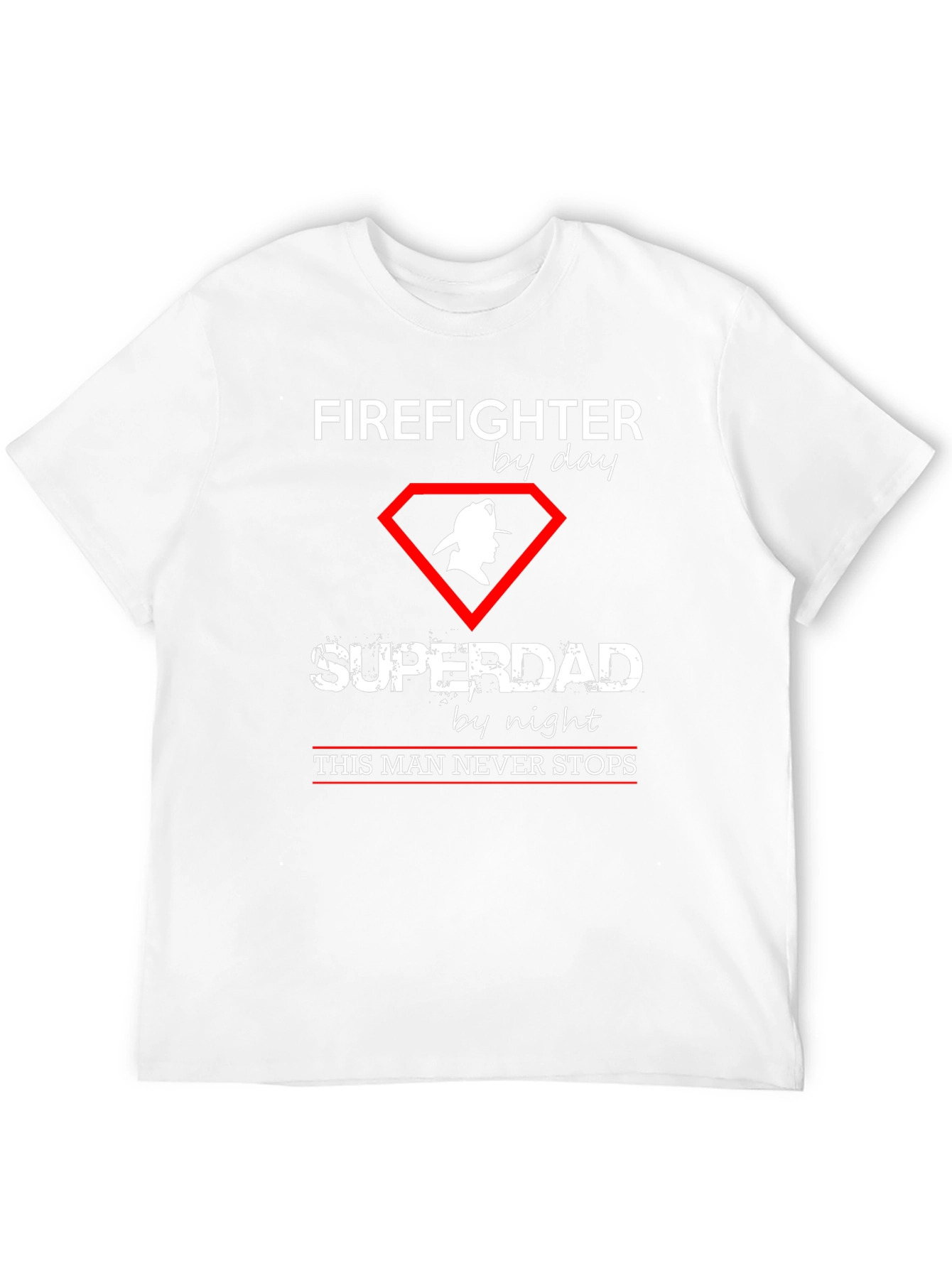 Firefighter Superdad Graphic T-Shirt