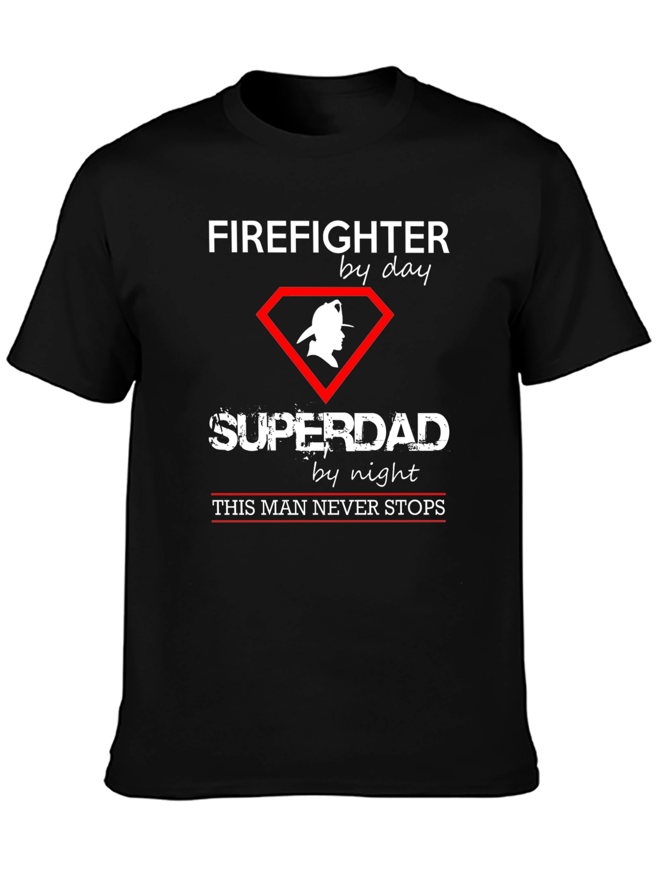 Firefighter Superdad Graphic T-Shirt