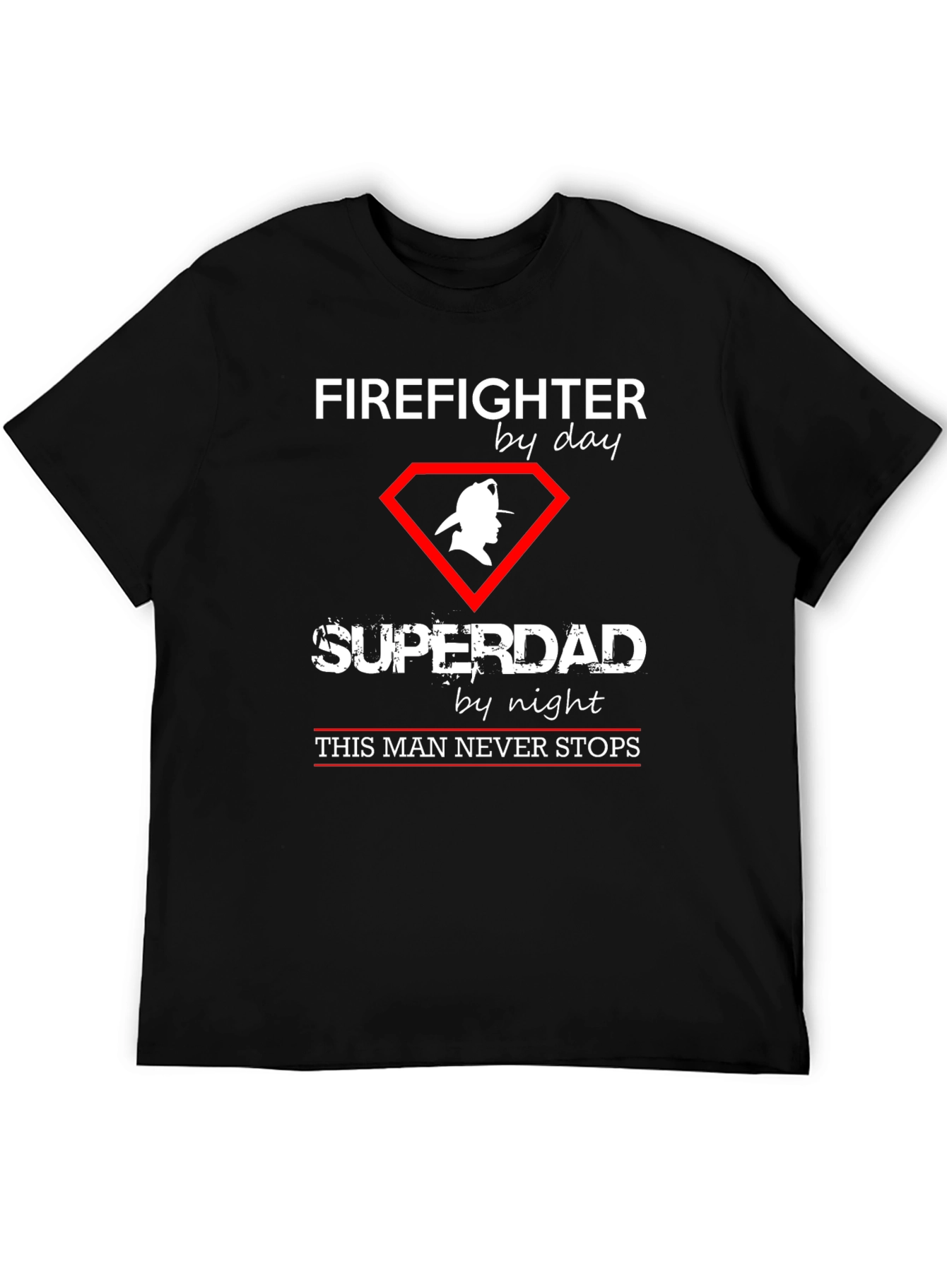 Firefighter Superdad Graphic T-Shirt