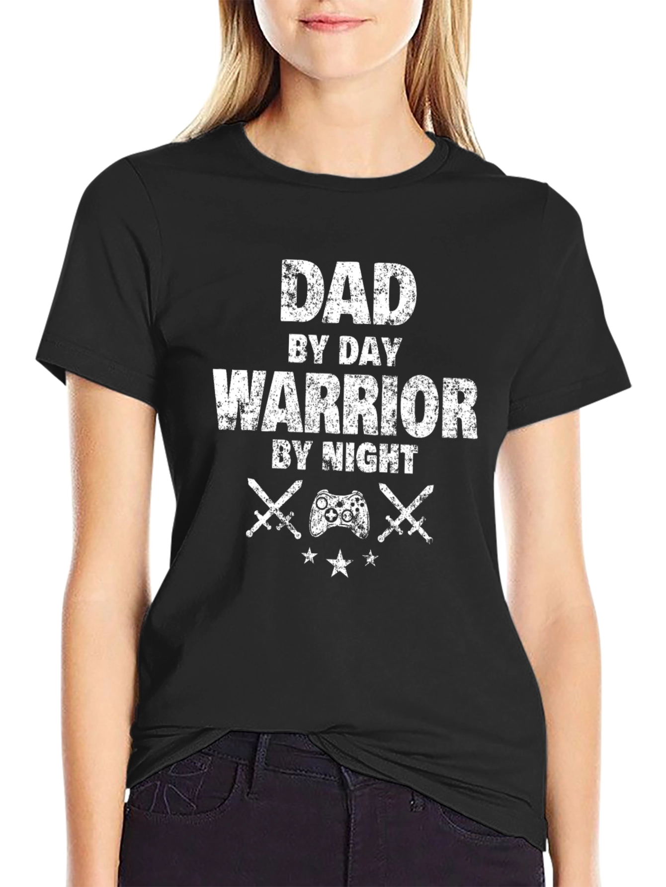 Dad By Day Warrior By Night Graphic Tee