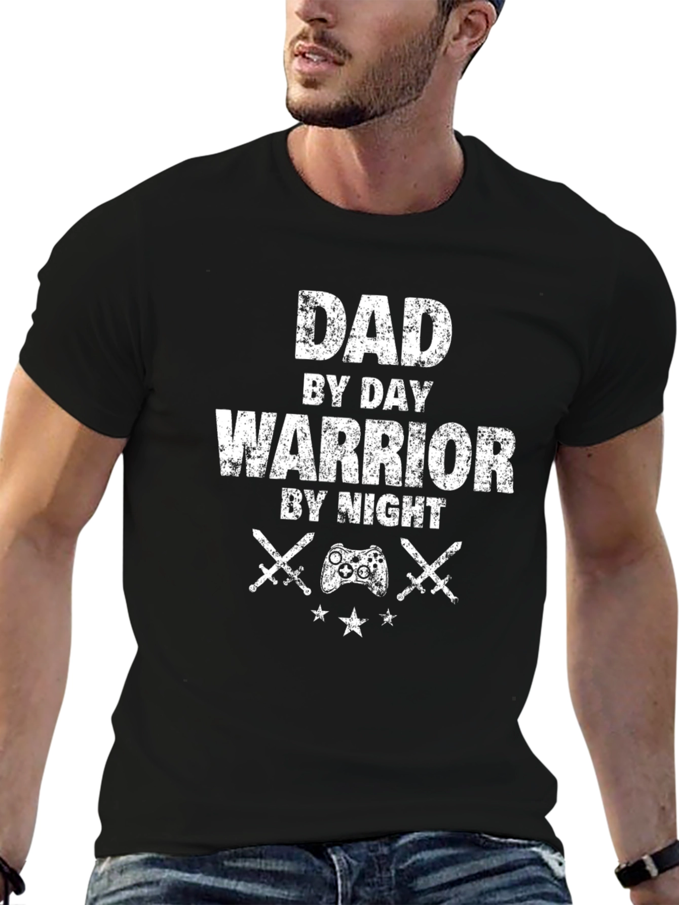Dad By Day Warrior By Night Graphic Tee