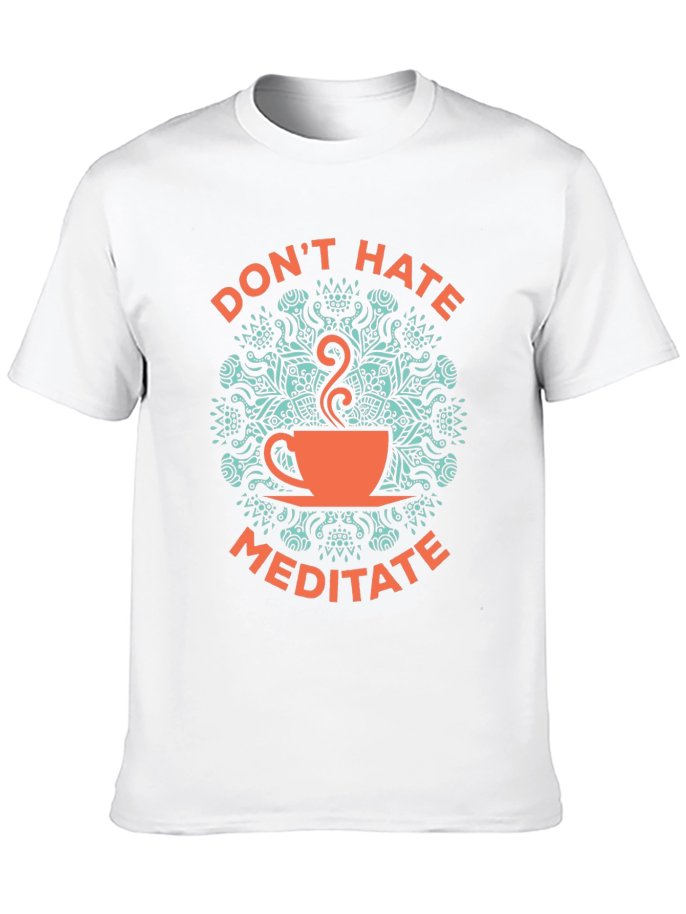 Dont Hate Meditate Graphic Tee - Black Cotton T-Shirt