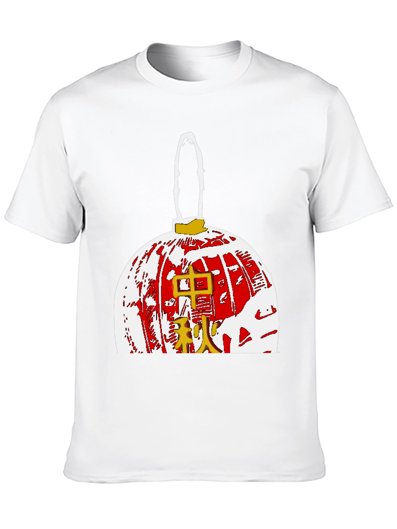 Graphic Tee with Asian Lantern Design