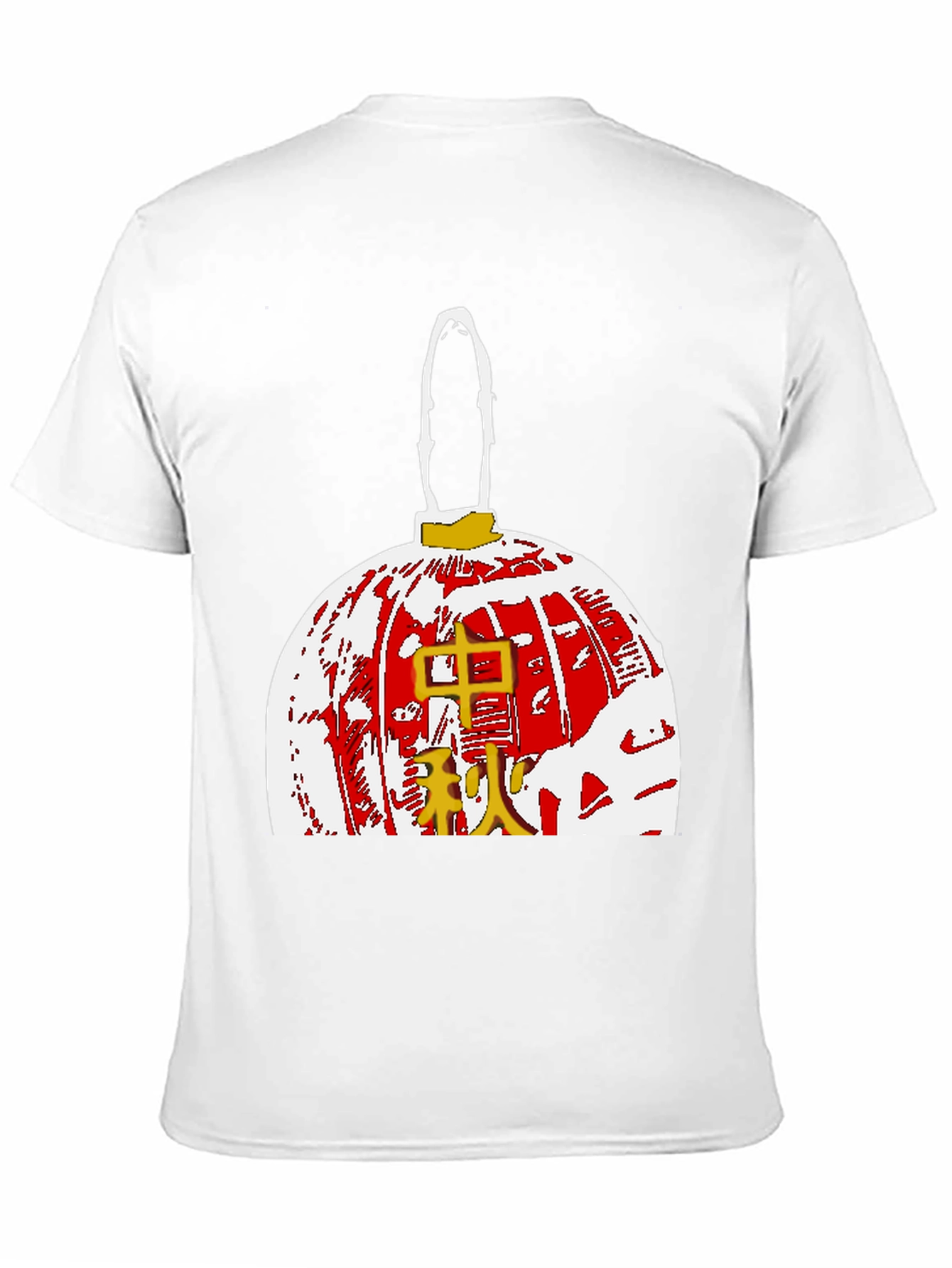 Graphic Tee with Asian Lantern Design