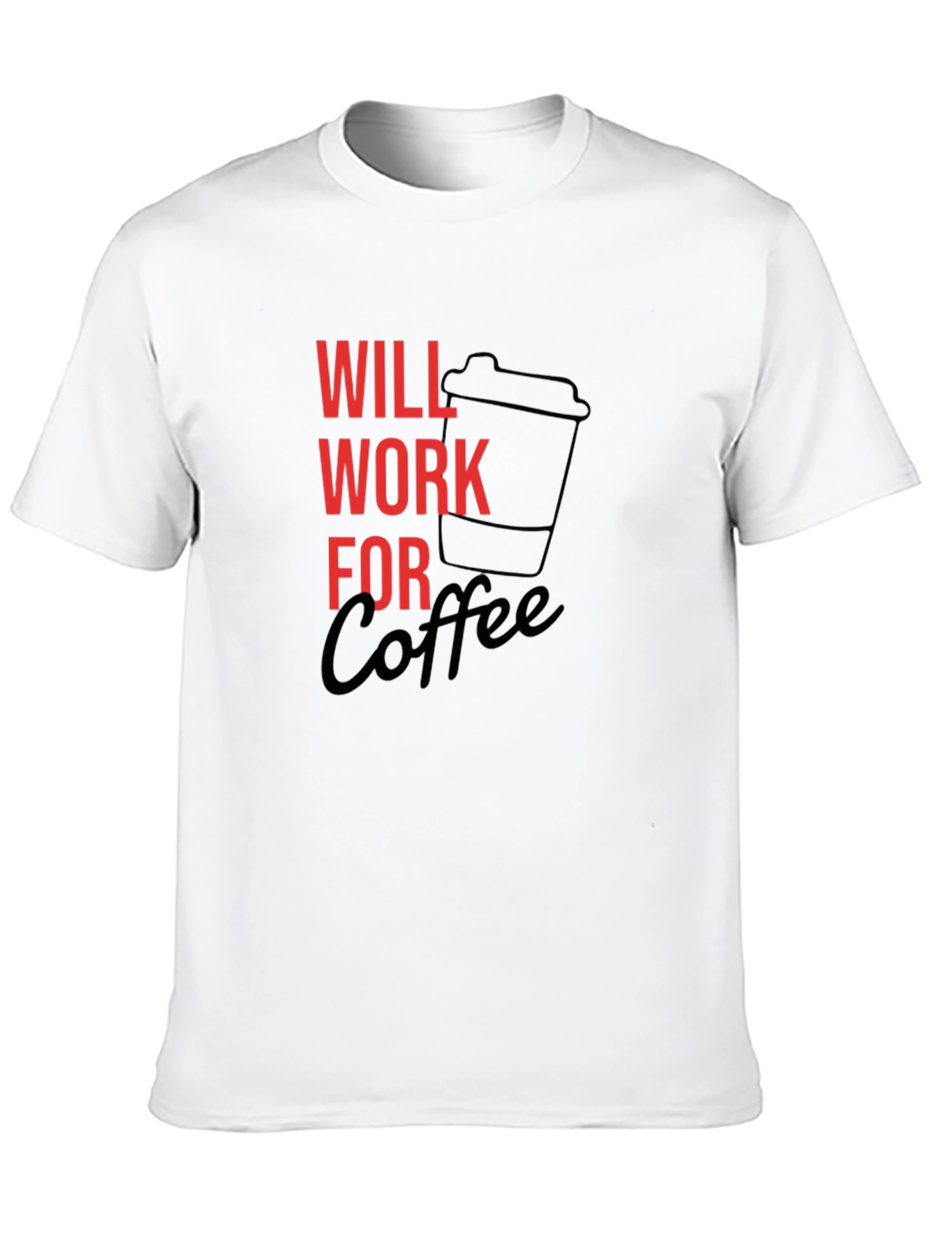 Will Work For Coffee Graphic Tee
