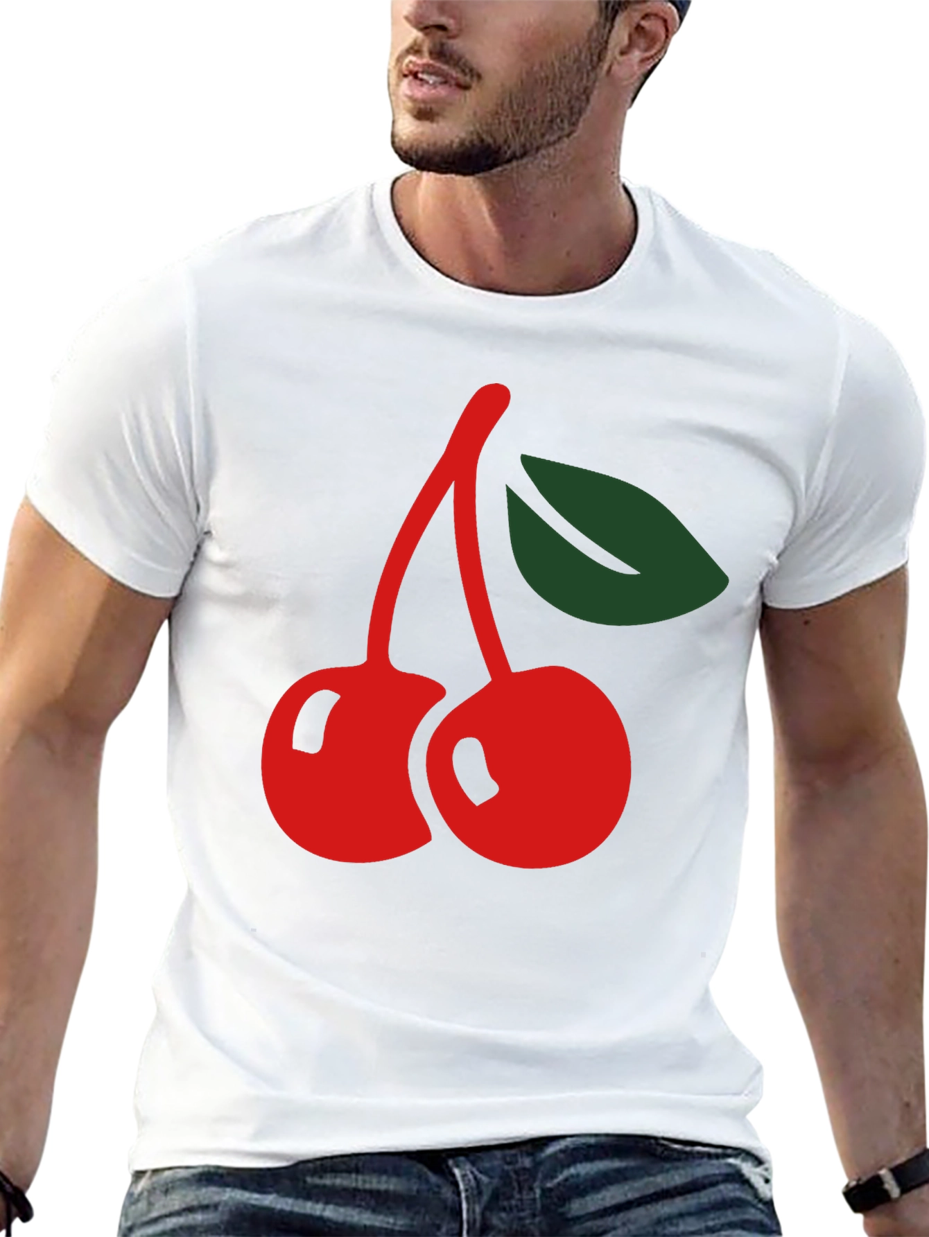 Cherry Graphic Black T-Shirt