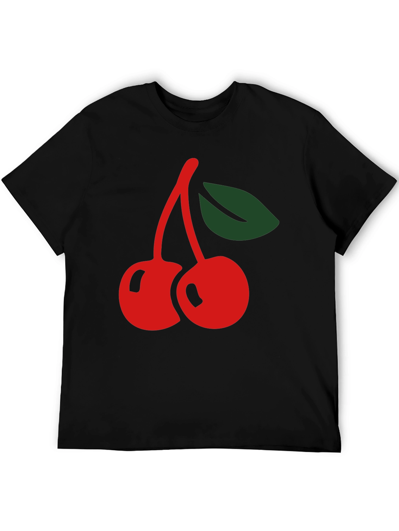 Cherry Graphic Black T-Shirt