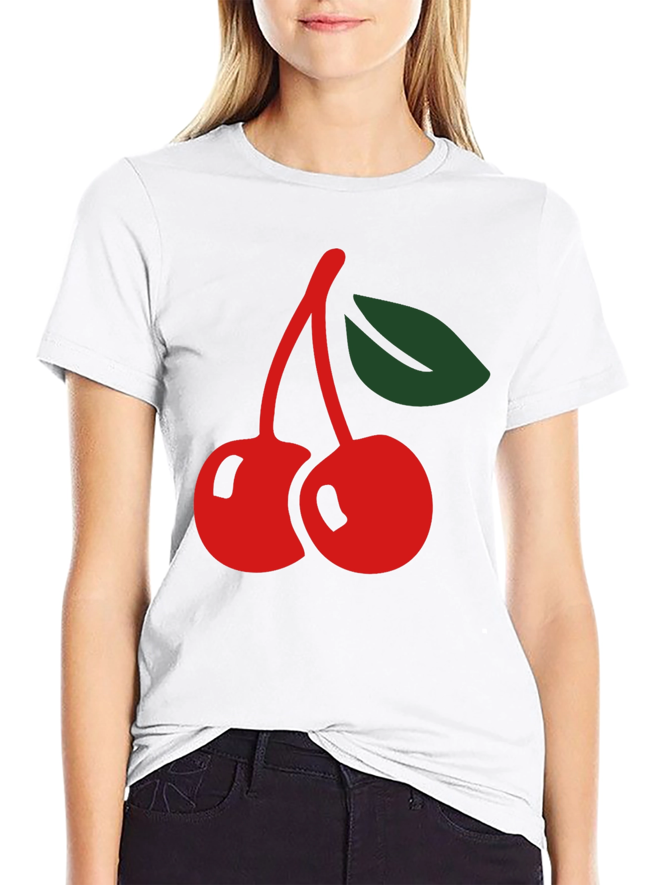 Cherry Graphic Black T-Shirt