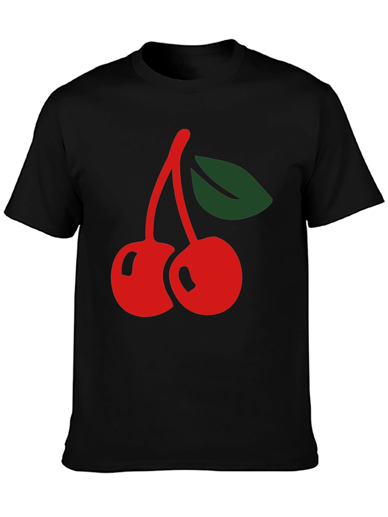 Cherry Graphic Black T-Shirt
