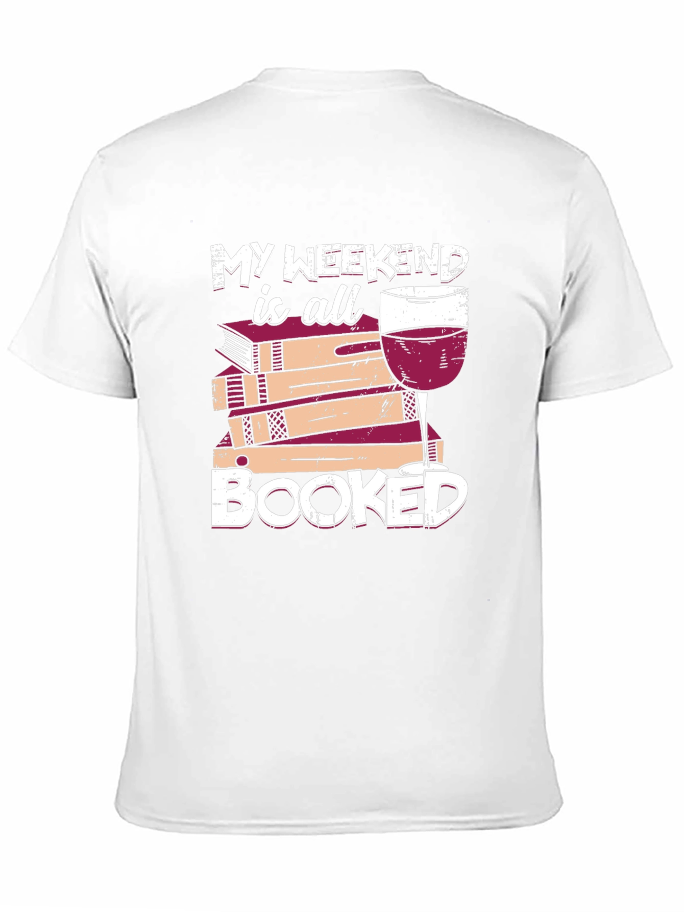 Booked Weekend T-Shirt - Wine & Books Tee