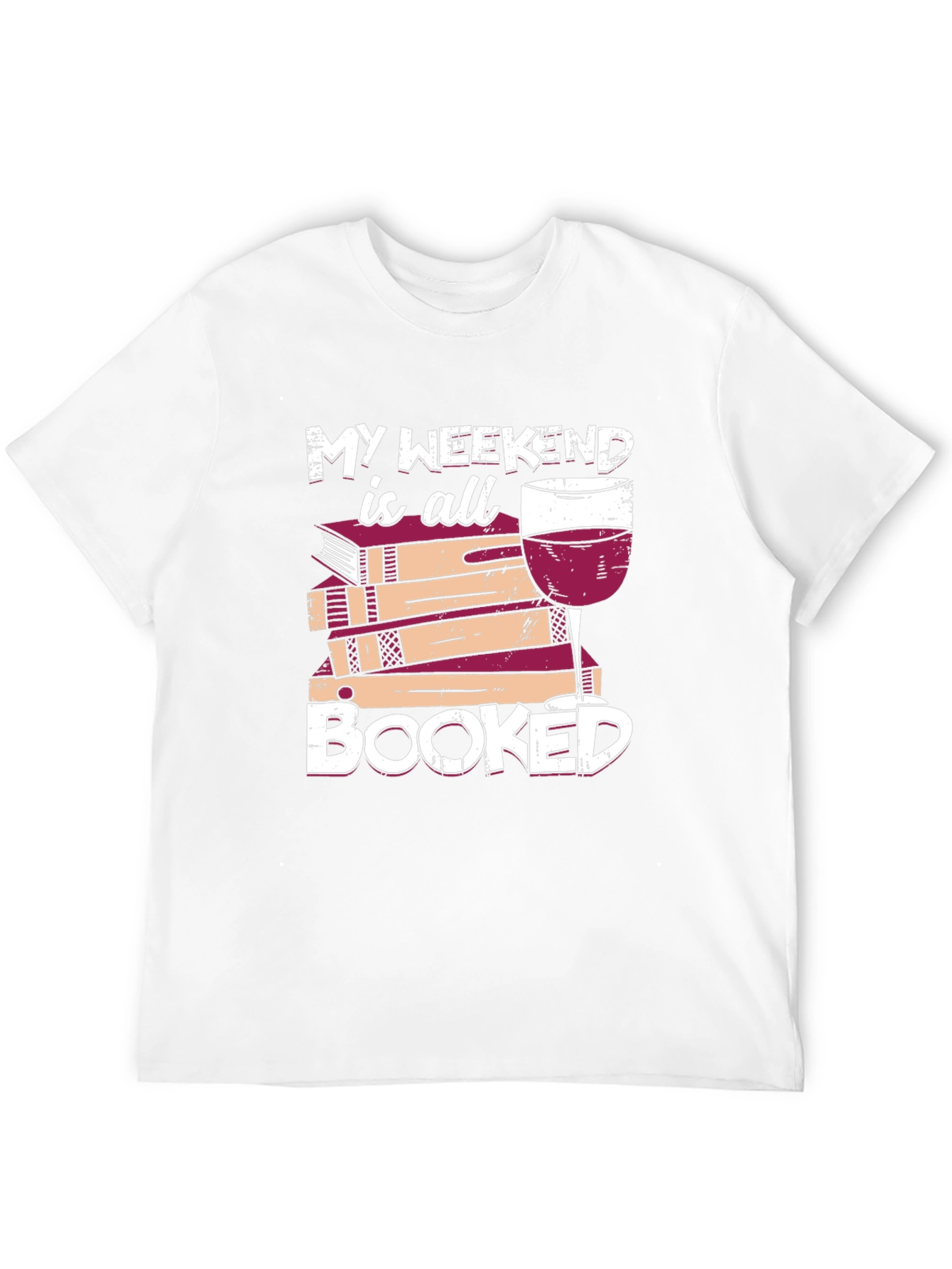 Booked Weekend T-Shirt - Wine & Books Tee