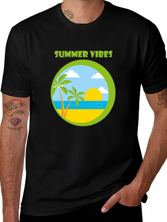 Summer Vibes Graphic T-Shirt - Beach Design
