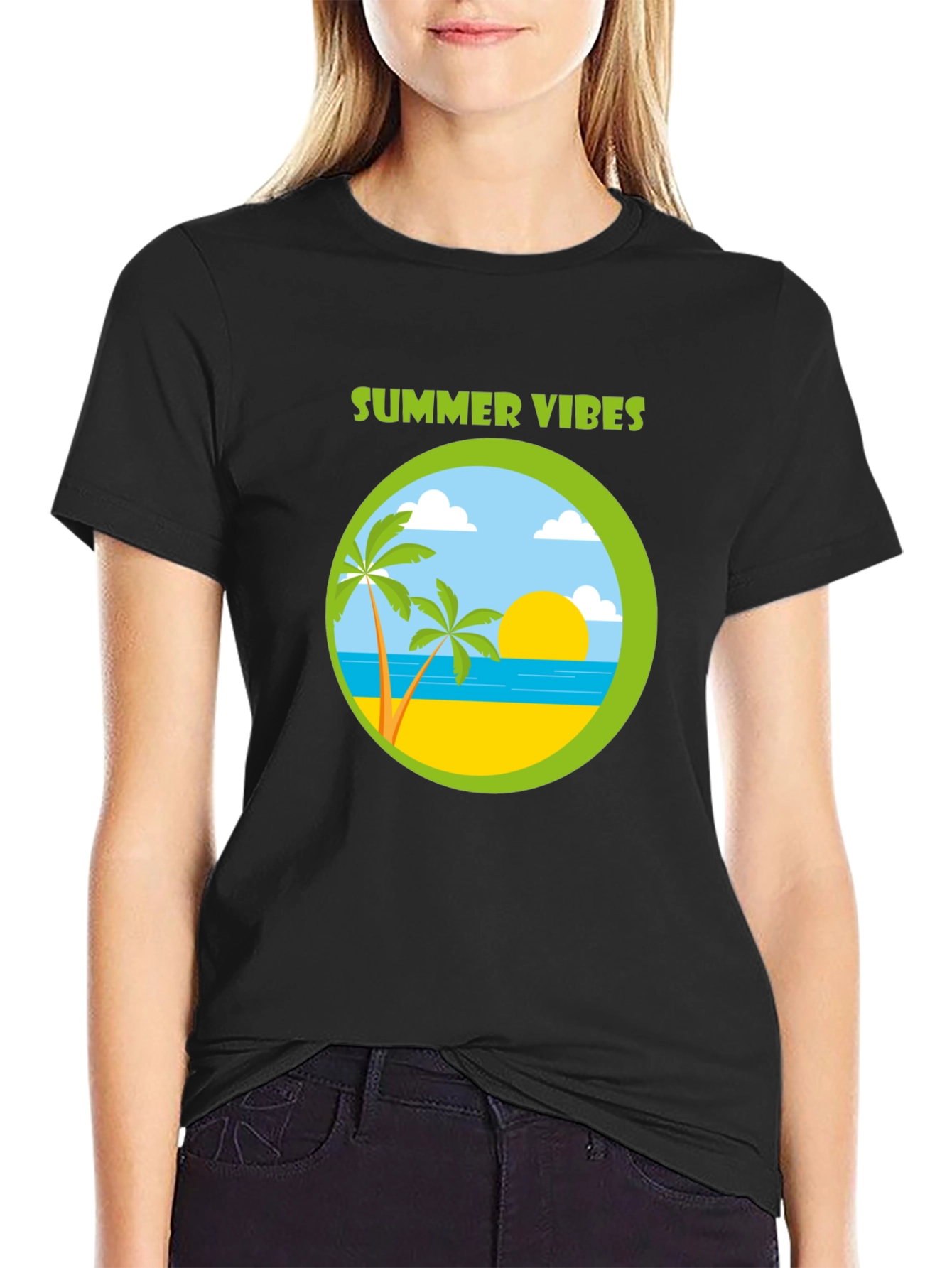 Summer Vibes Graphic T-Shirt - Beach Design