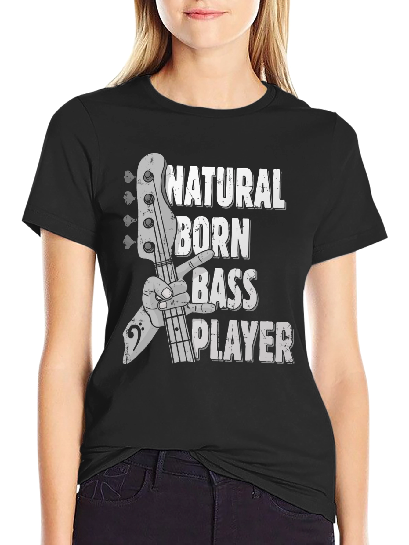 Natural Born Bass Player Graphic T-Shirt