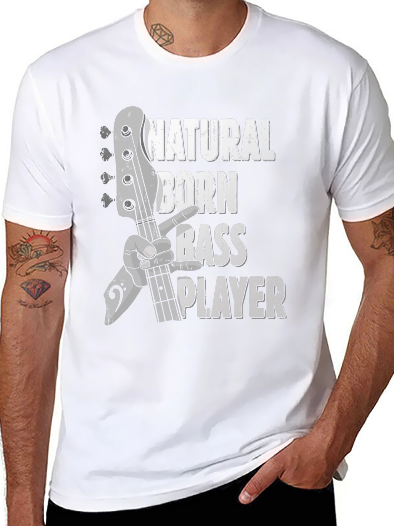 Natural Born Bass Player Graphic T-Shirt