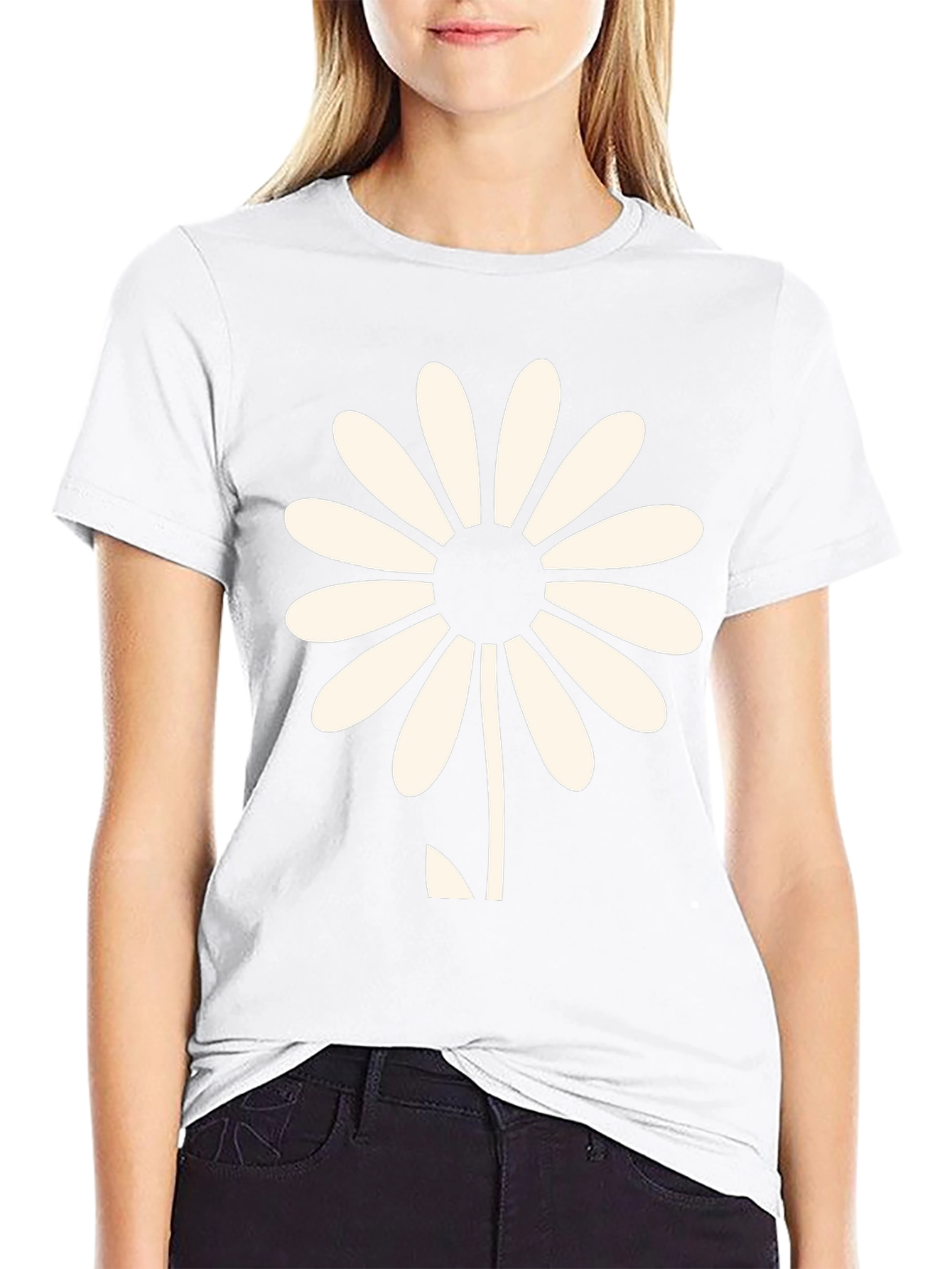 Daisy Graphic Black T-Shirt