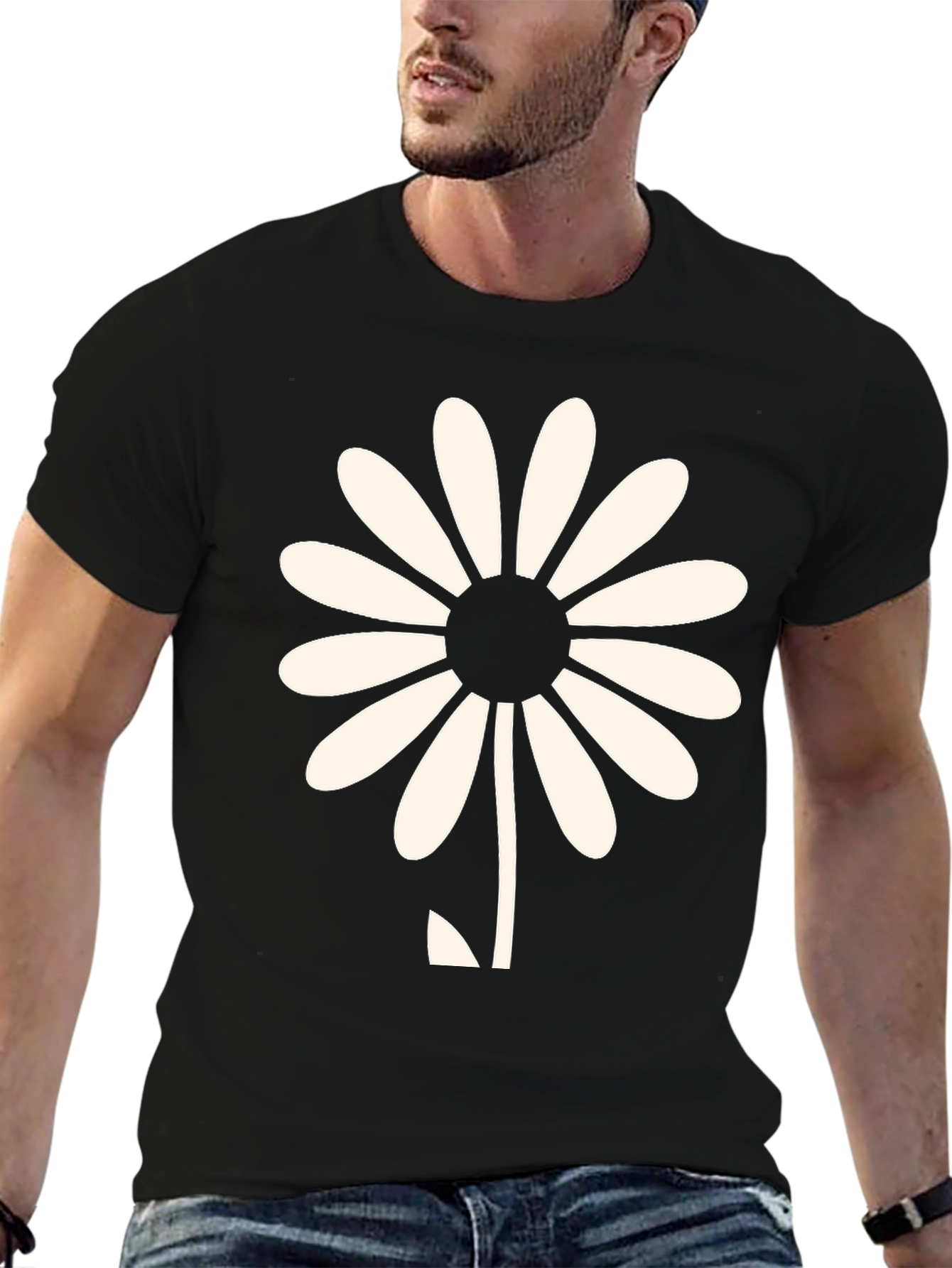 Daisy Graphic Black T-Shirt