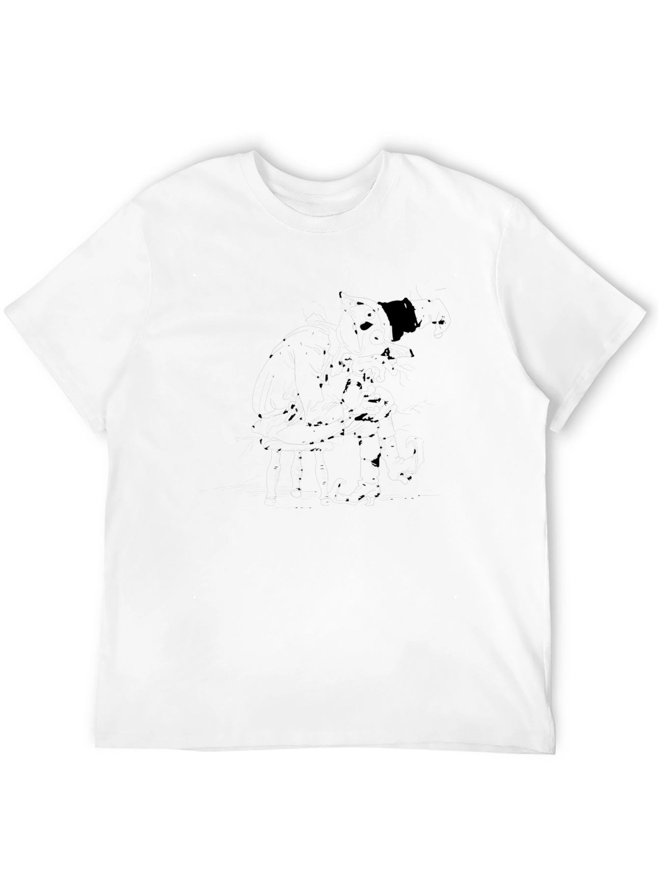 Mens Solid Black Crew Neck T-Shirt - Casual Style