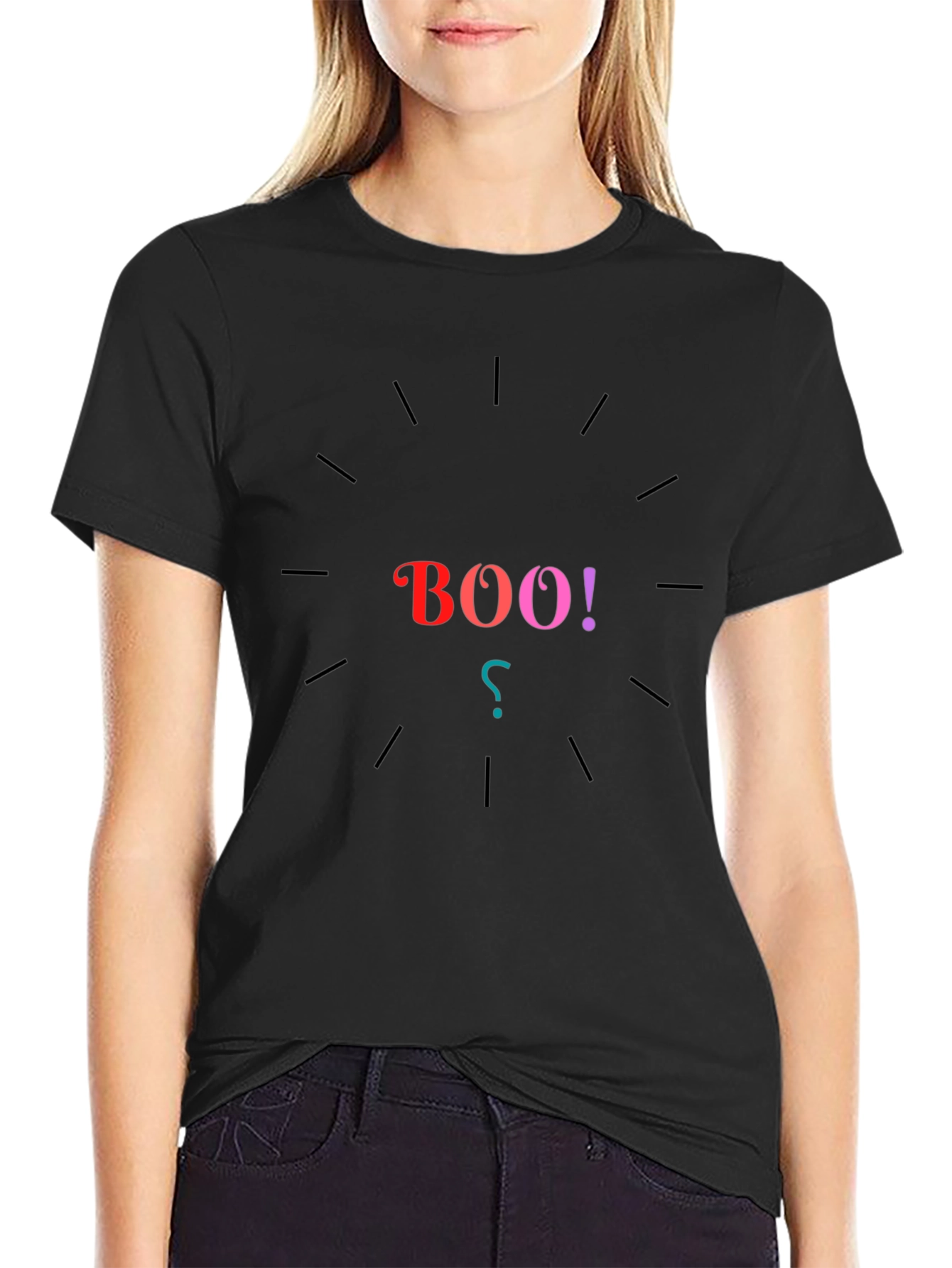 Boo Spooky Season Graphic Tee - Black