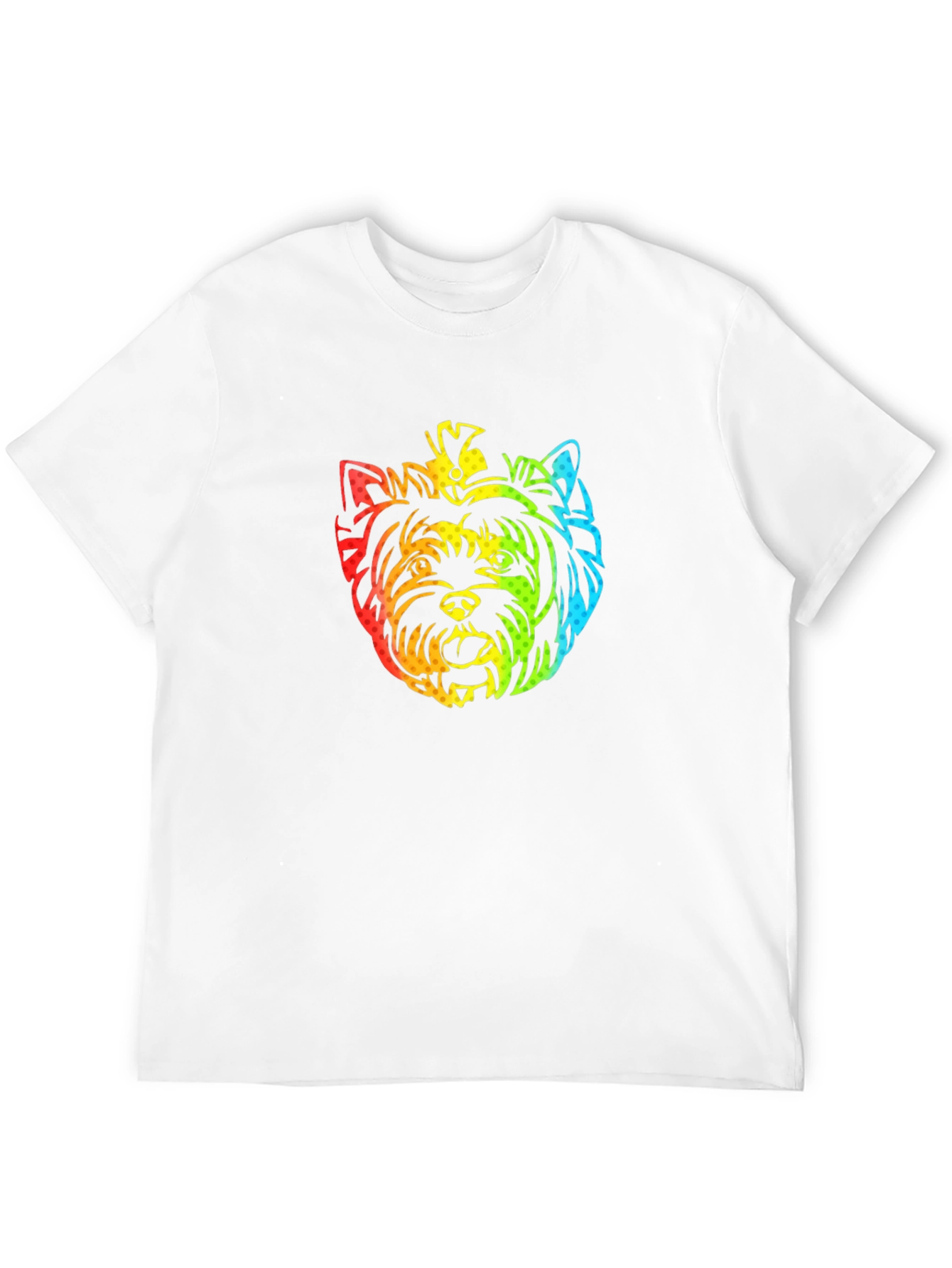 Rainbow Yorkshire Terrier Graphic T-Shirt