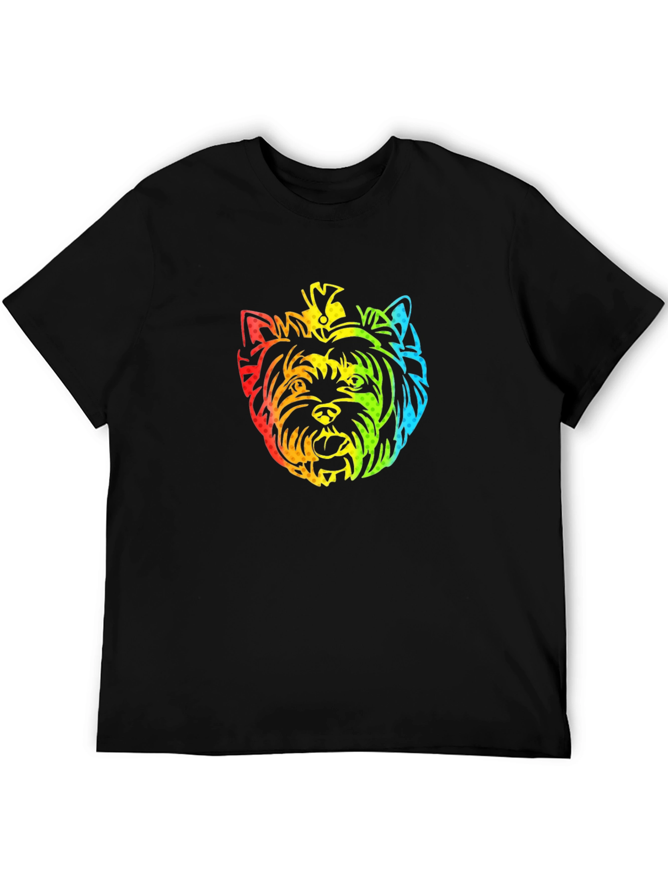 Rainbow Yorkshire Terrier Graphic T-Shirt