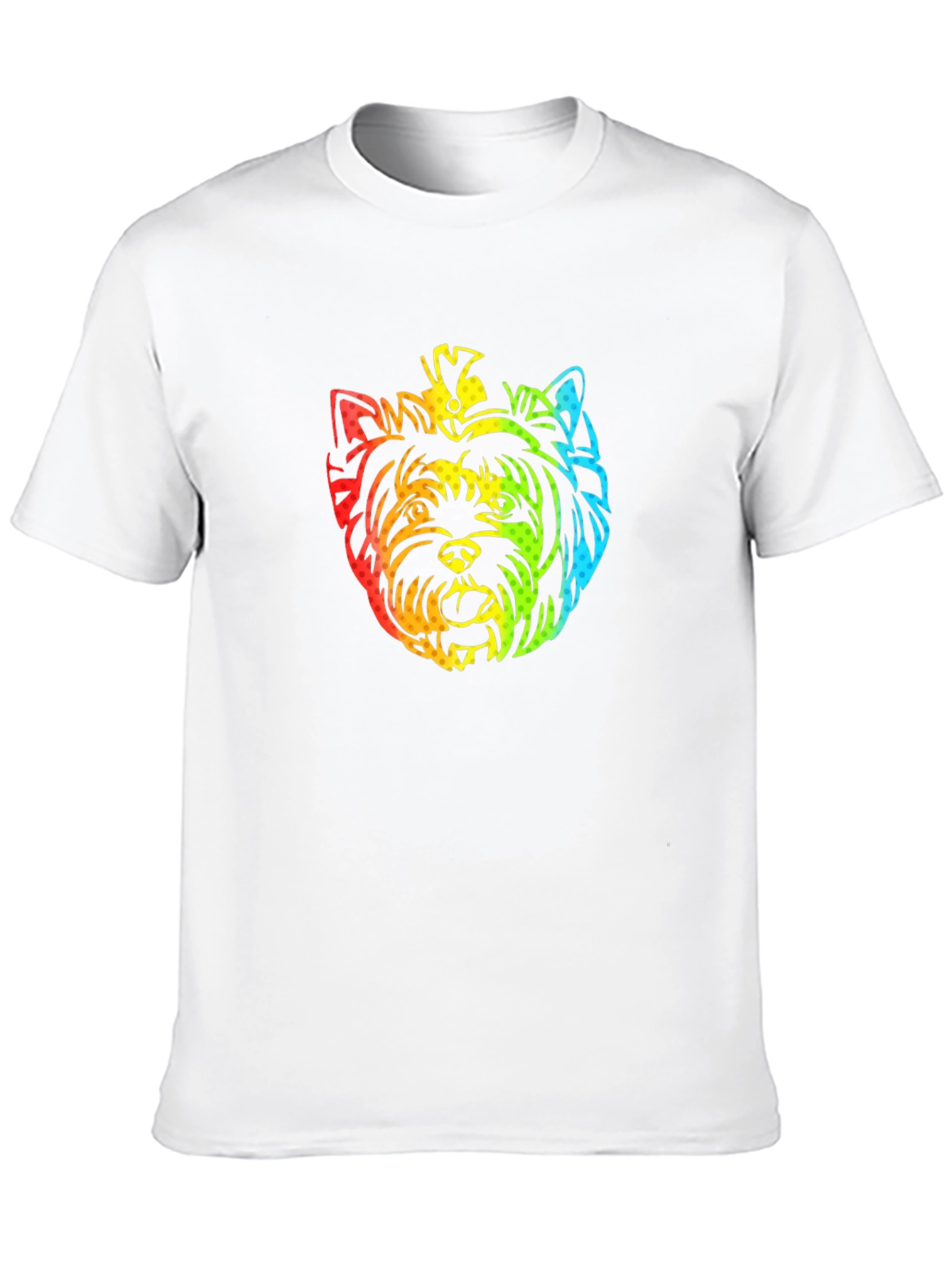 Rainbow Yorkshire Terrier Graphic T-Shirt