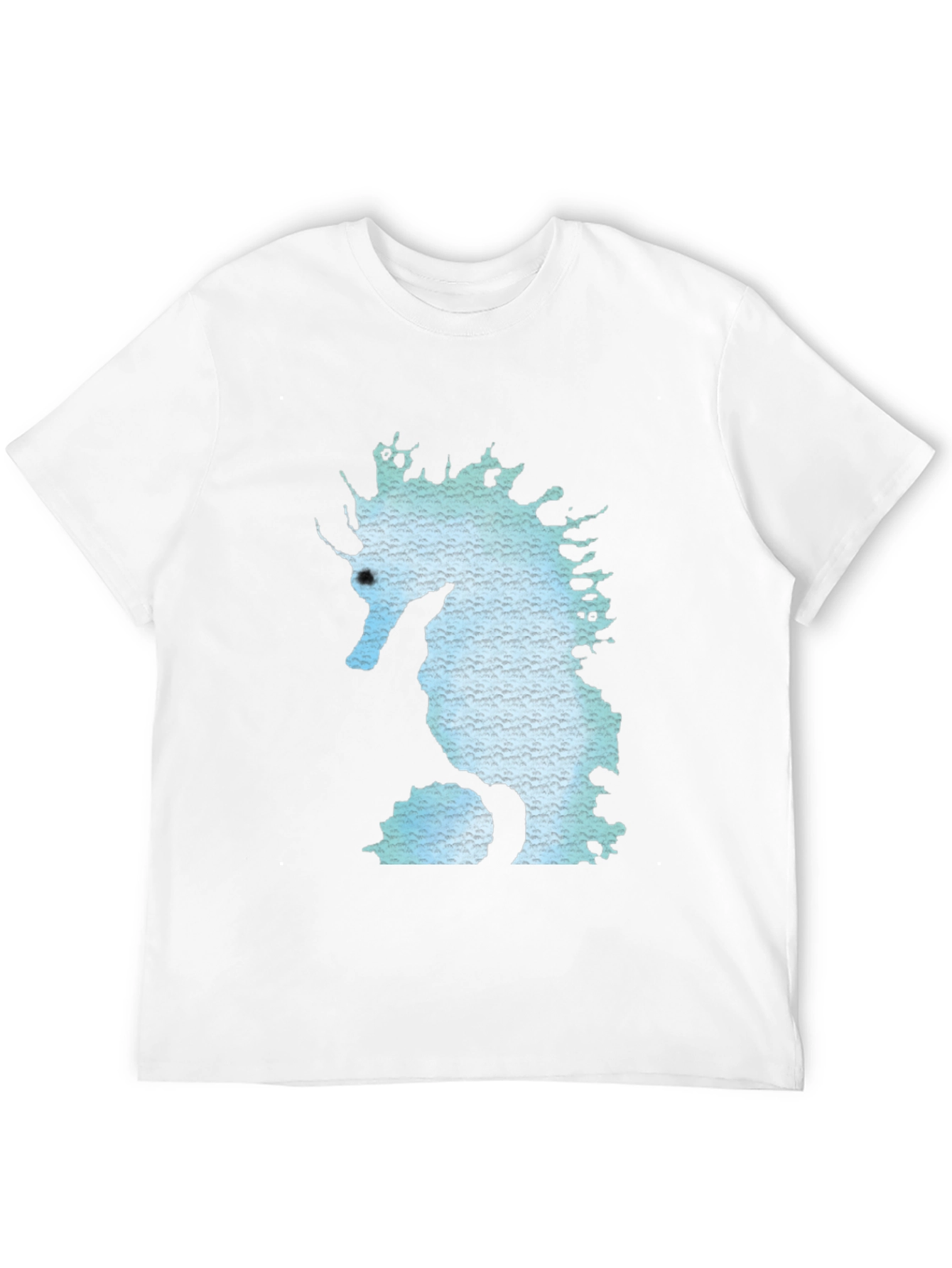Seahorse Graphic Print Black T-Shirt