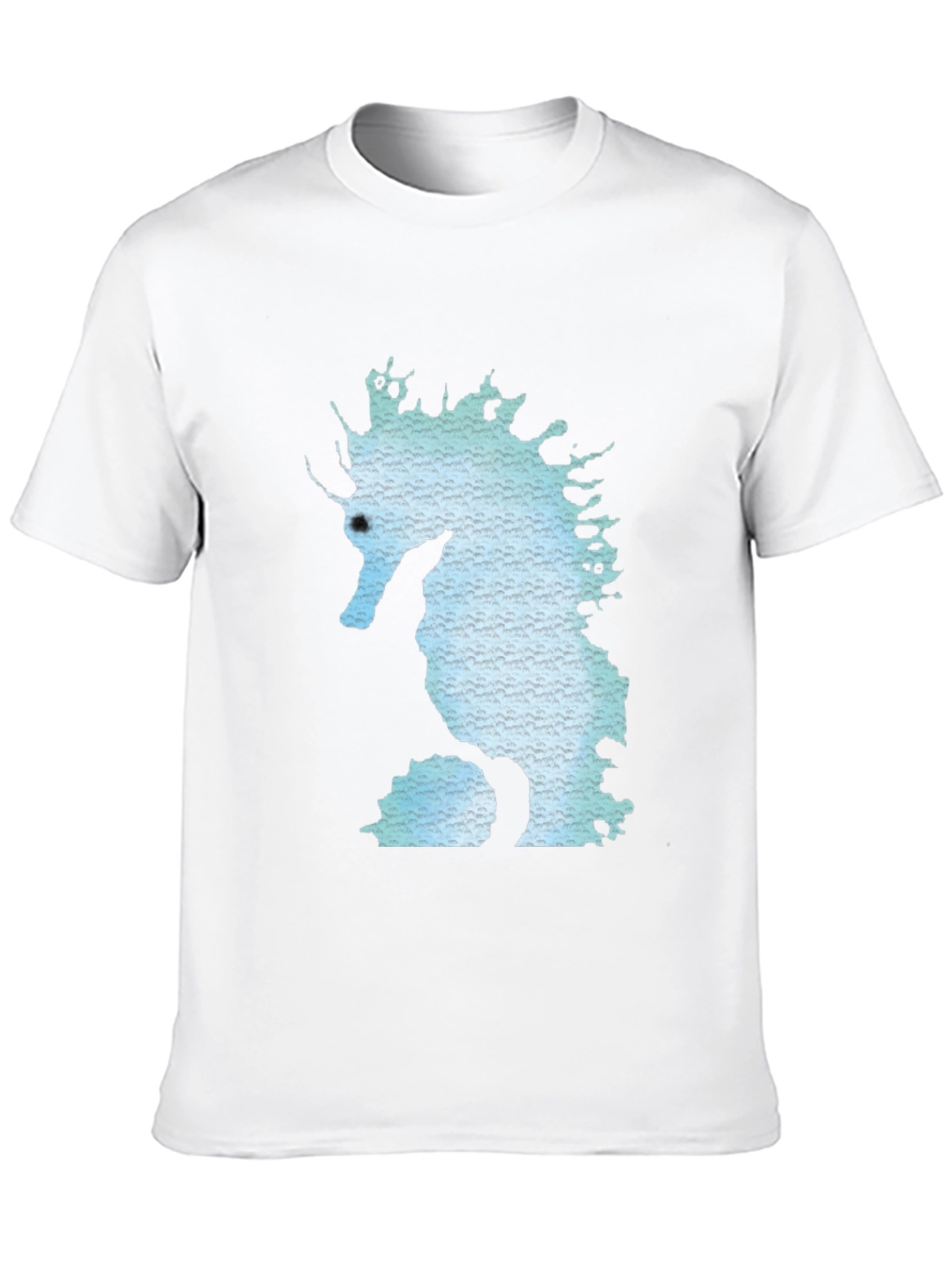 Seahorse Graphic Print Black T-Shirt