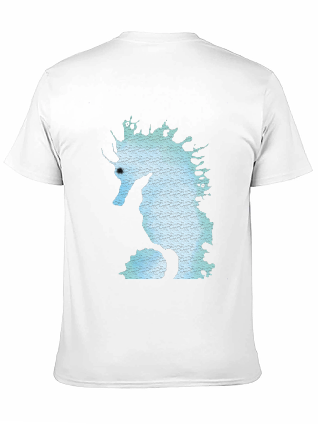 Seahorse Graphic Print Black T-Shirt