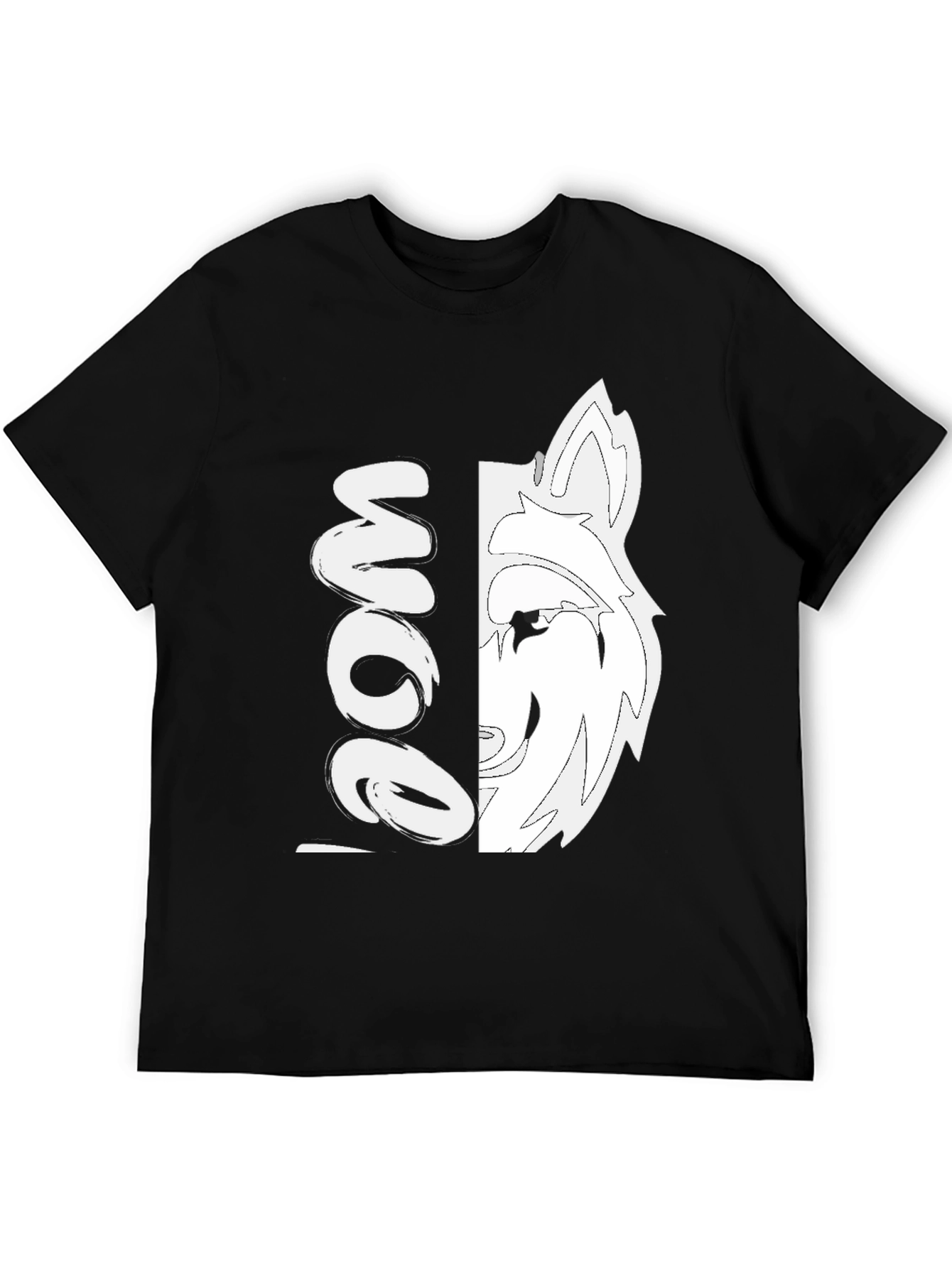 Wolf Moon Graphic Tee - Stylish Mens Black T-Shirt
