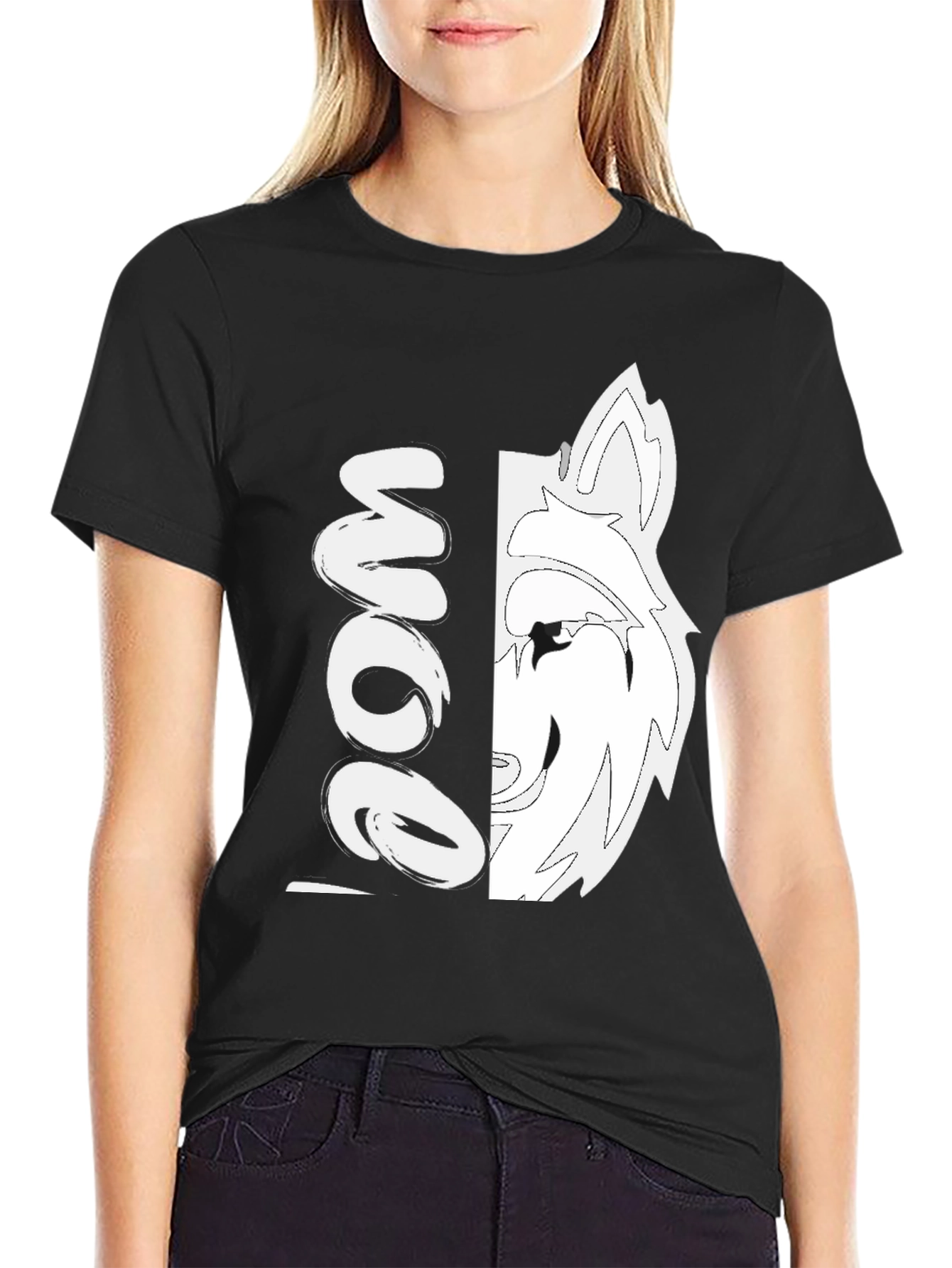 Wolf Moon Graphic Tee - Stylish Mens Black T-Shirt