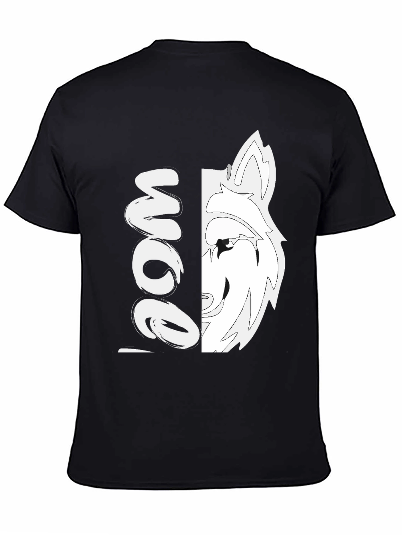 Wolf Moon Graphic Tee - Stylish Mens Black T-Shirt