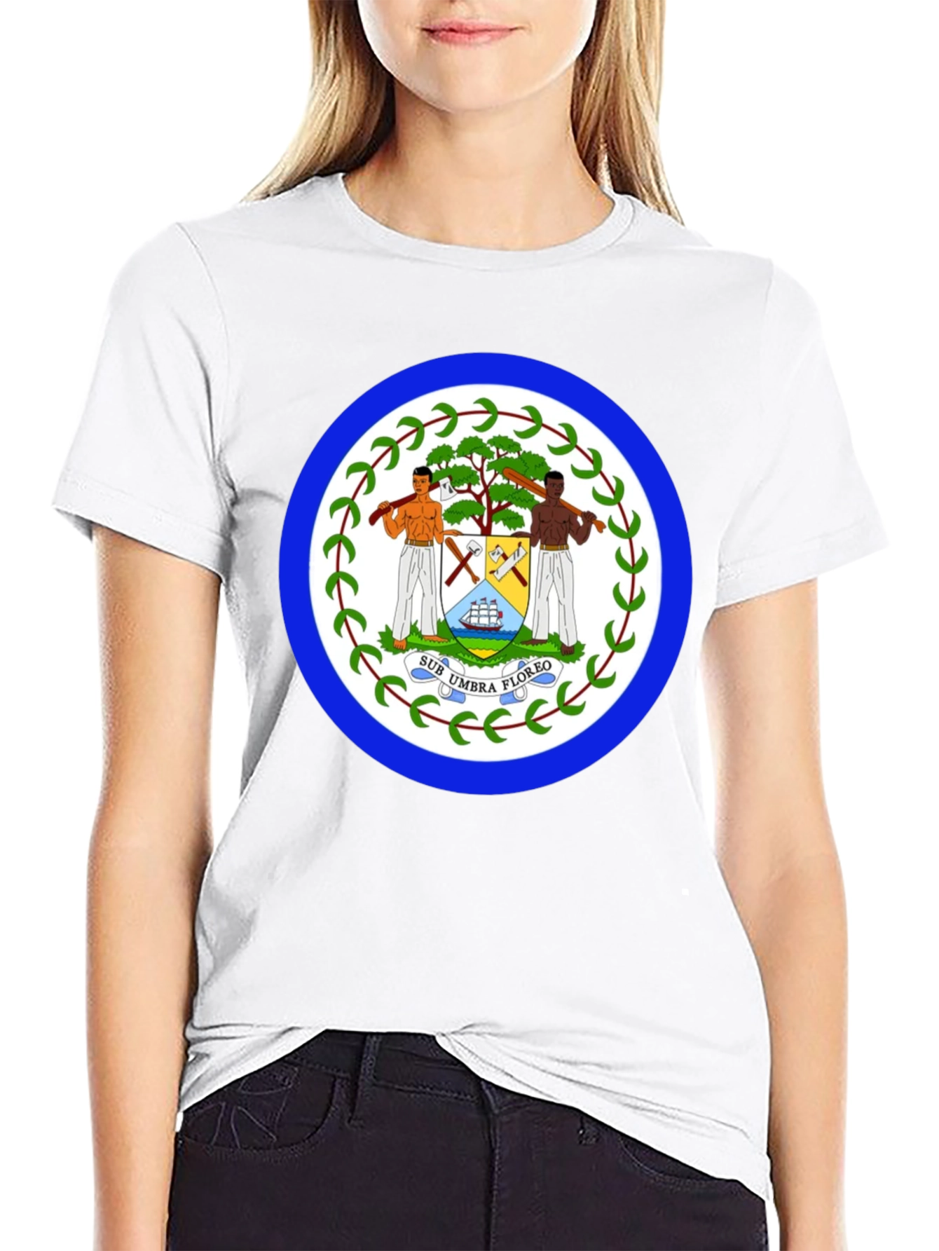 Belize Coat of Arms T-Shirt - Stylish Black Tee
