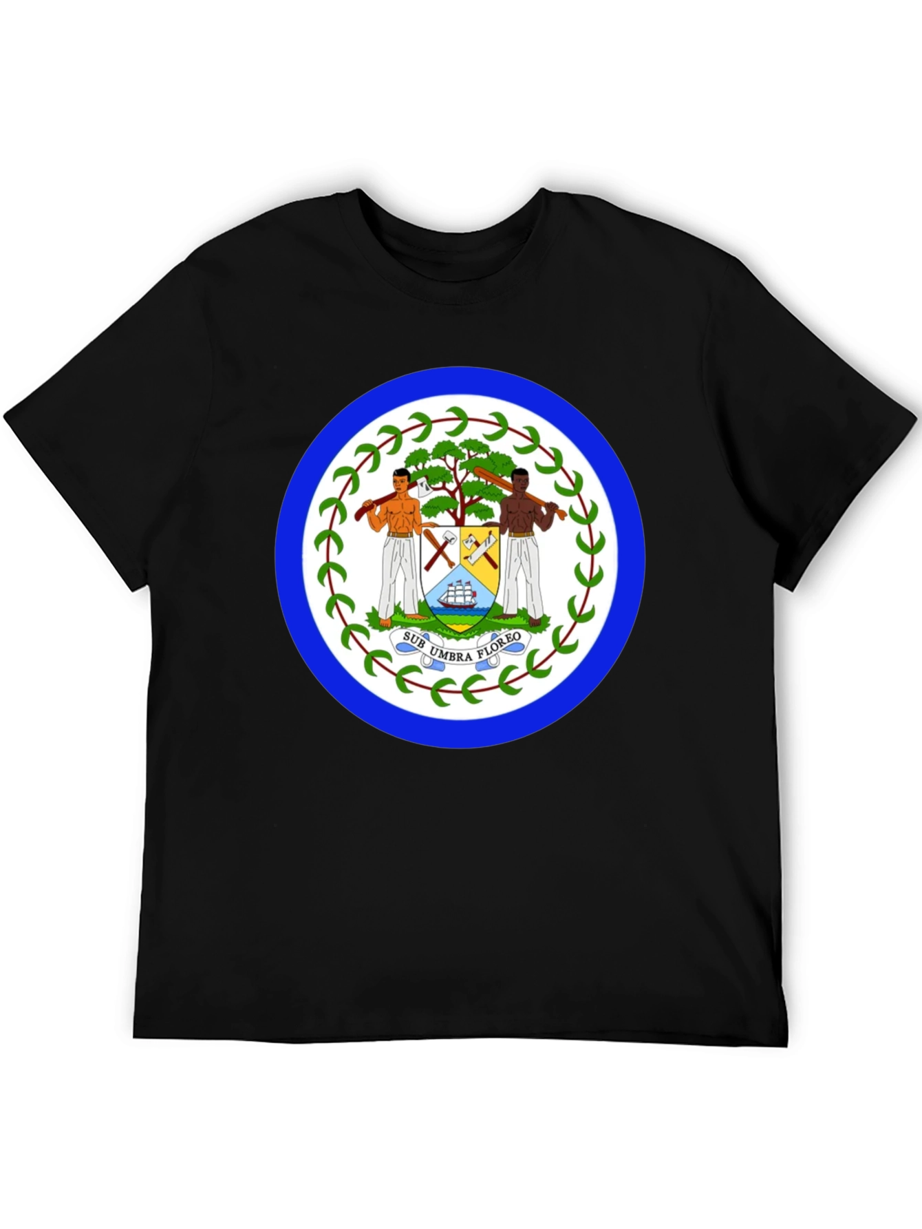 Belize Coat of Arms T-Shirt - Stylish Black Tee