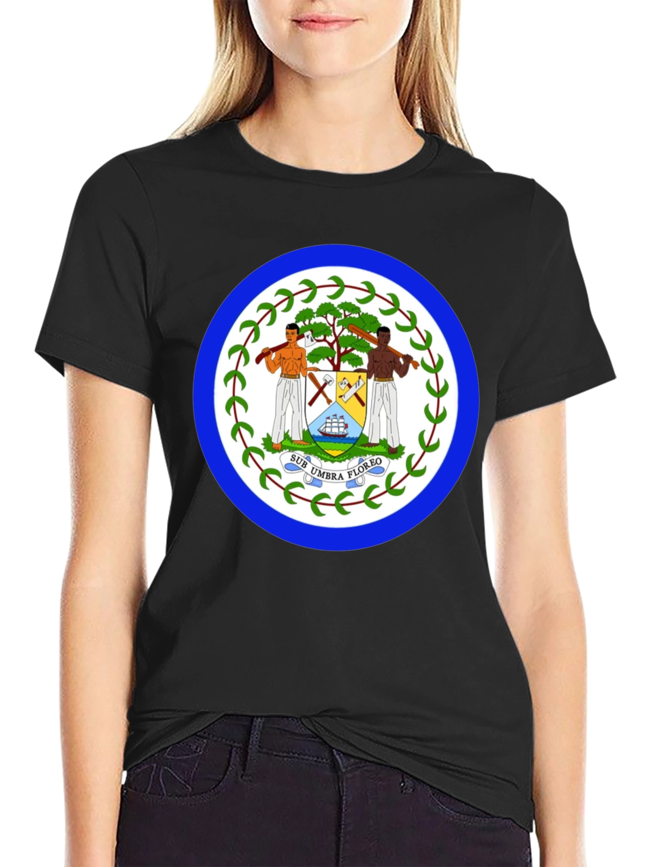 Belize Coat of Arms T-Shirt - Stylish Black Tee