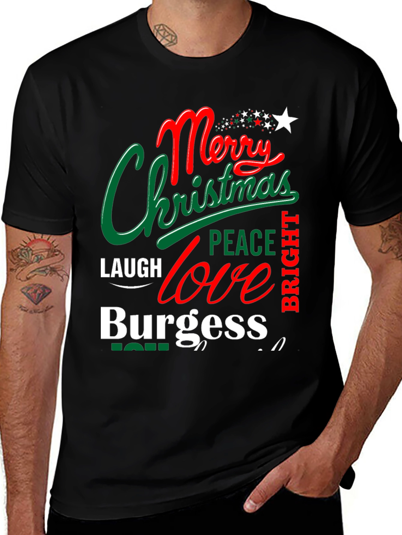 Merry Christmas Burgess Holiday T-Shirt