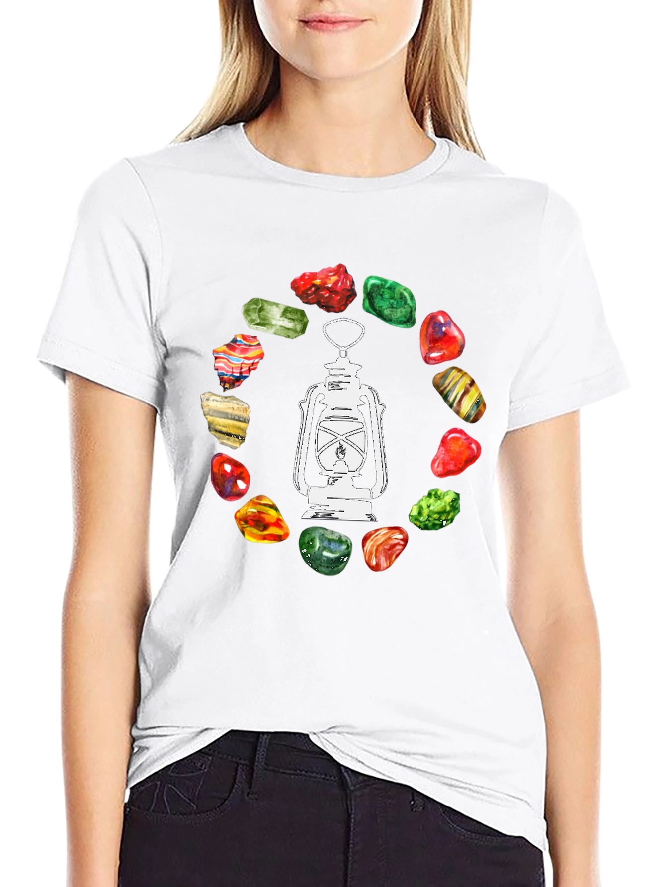 Gemstone Lantern Tee - Stylish Graphic T-Shirt