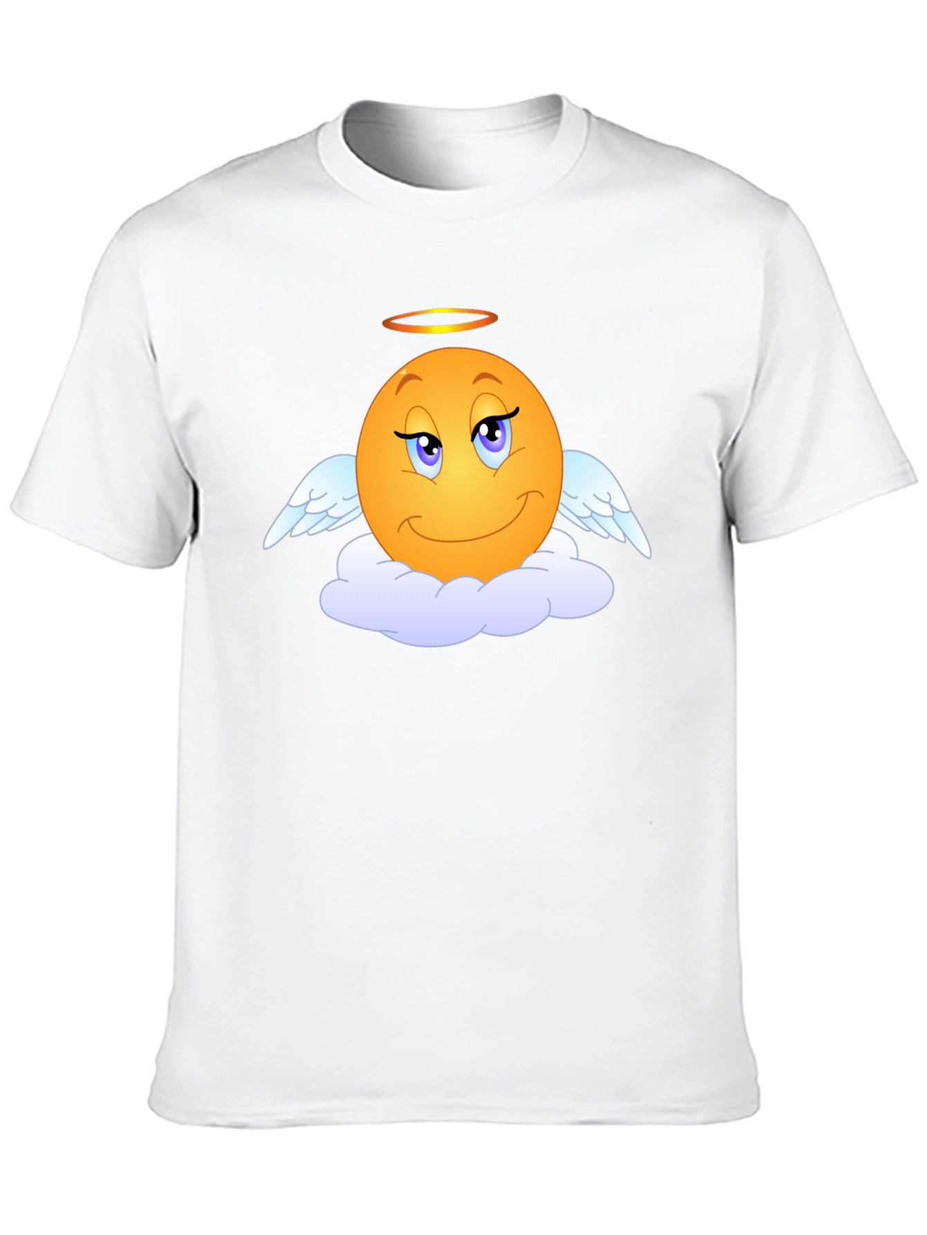 Angel Emoji Graphic Tee - Black T-Shirt