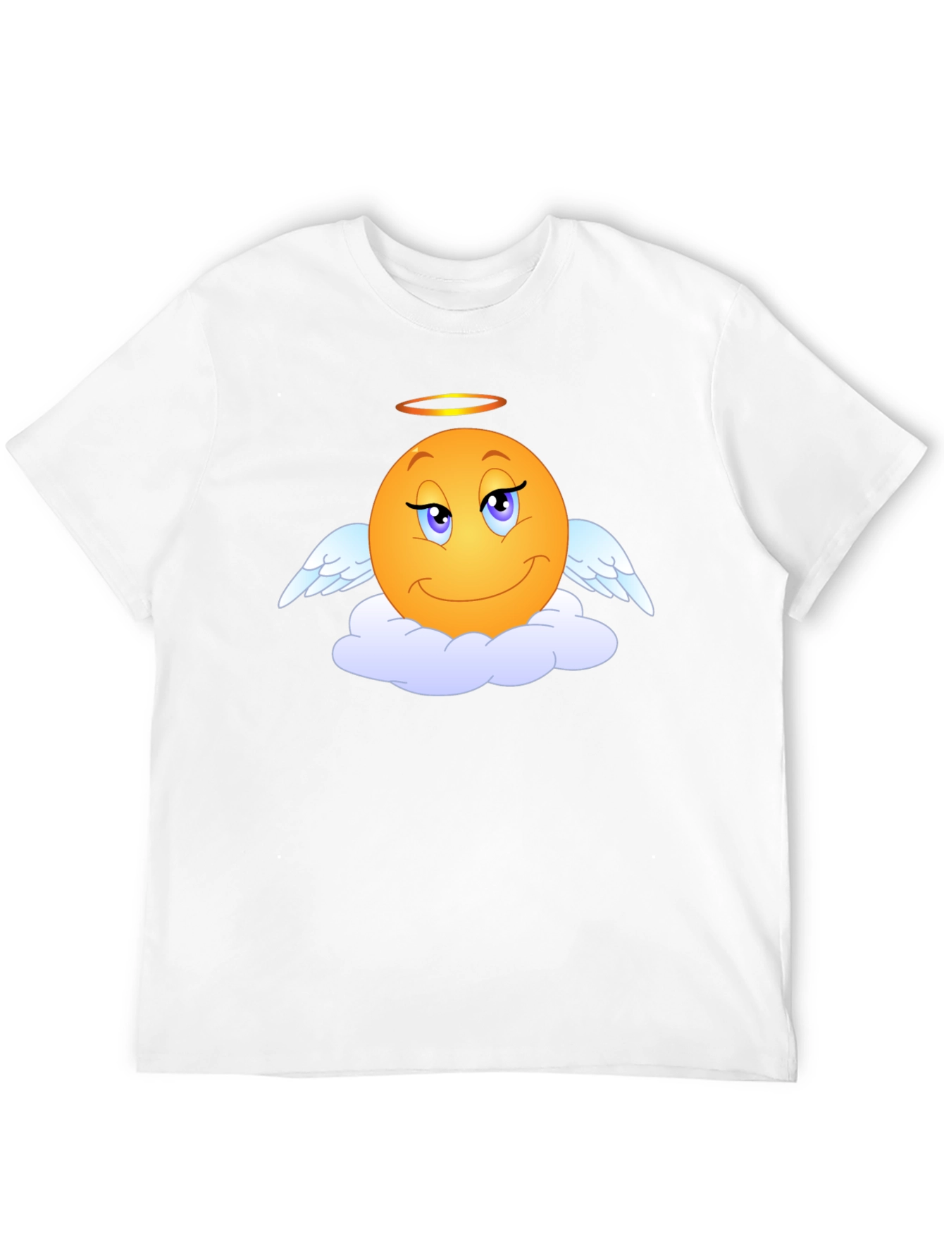 Angel Emoji Graphic Tee - Black T-Shirt