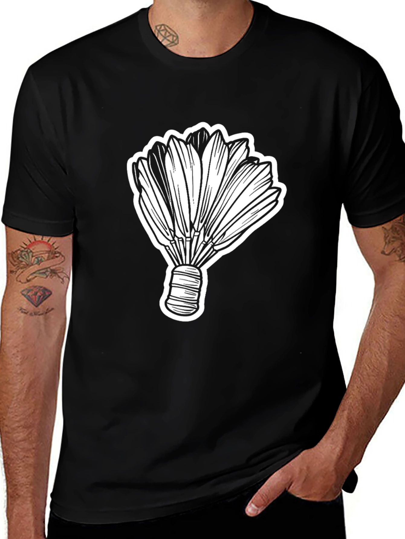 Badminton Shuttlecock Graphic Tee