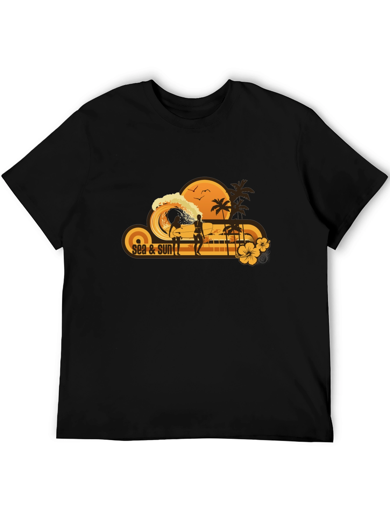 Sea & Sun Graphic T-Shirt Casual Summer Wear