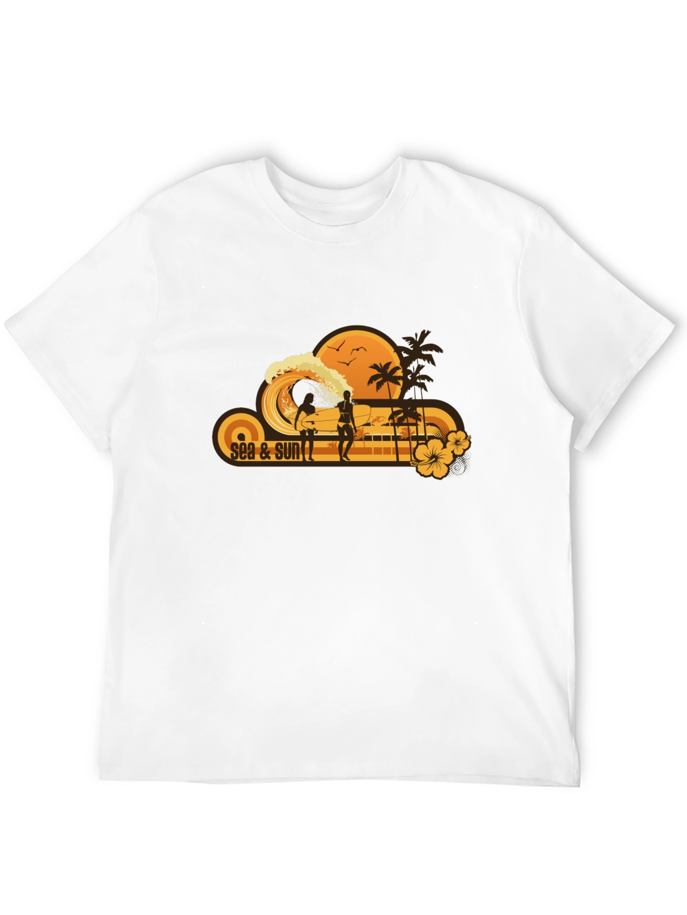 Sea & Sun Graphic T-Shirt Casual Summer Wear